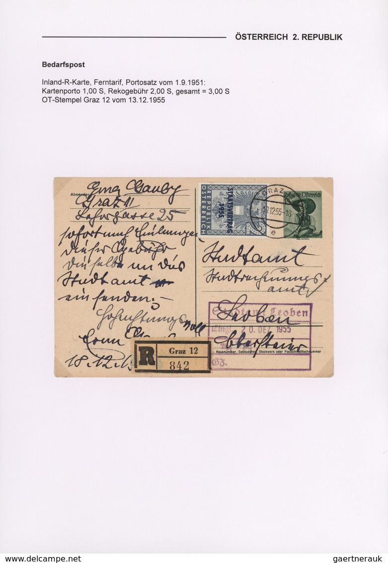 Österreich: 1953/1955, Spezialsammlung Der Sondermarken Von MiNr.961-1017 Mit Ca.120 Belegen Und übe - Sammlungen