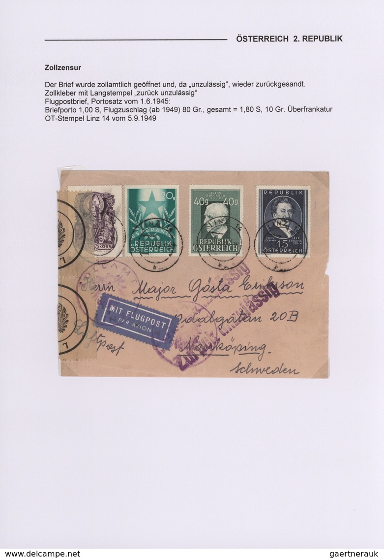 Österreich: 1953/1955, Spezialsammlung Der Sondermarken Von MiNr.961-1017 Mit Ca.120 Belegen Und übe - Sammlungen