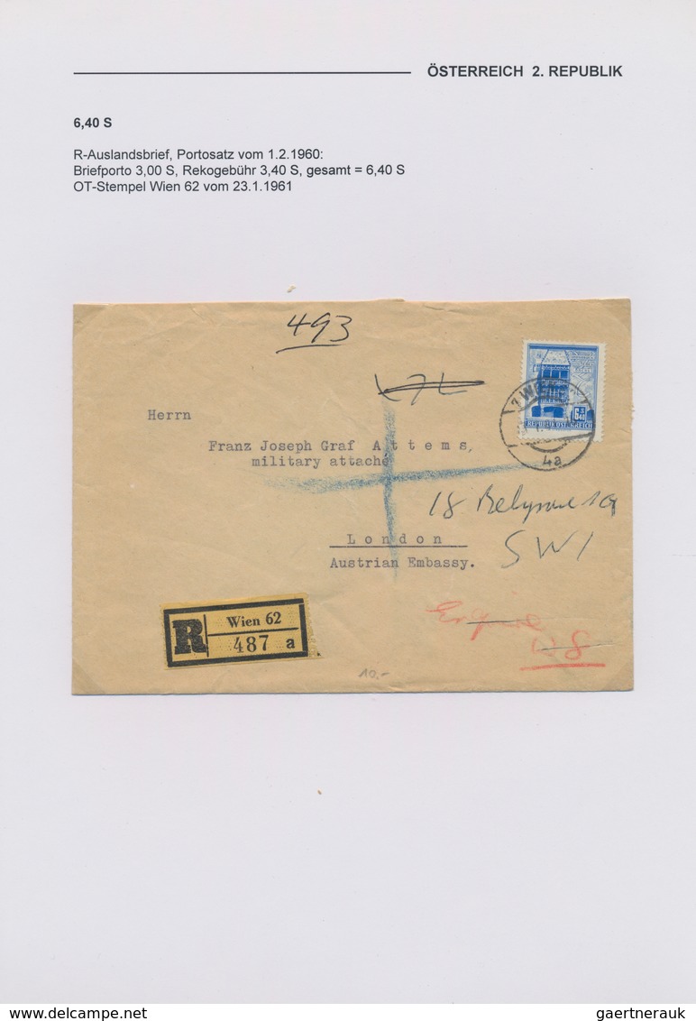 Österreich: 1957/1970 Ca., Freimarken BAUWERKE, Umfangreiche Spezialsammlung Mit Ca.130 Briefen U. P - Collections