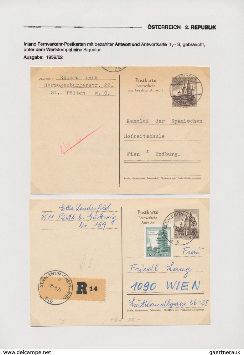 Österreich: 1957/1970 Ca., Freimarken BAUWERKE, Umfangreiche Spezialsammlung Mit Ca.130 Briefen U. P - Sammlungen