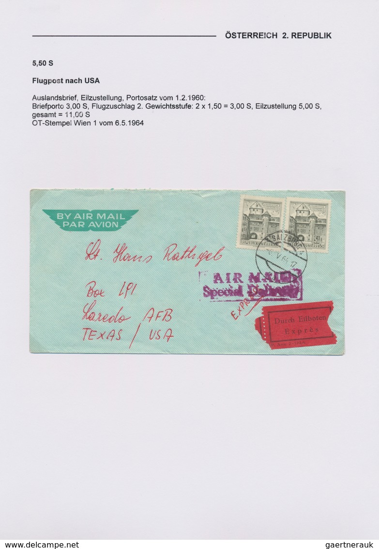 Österreich: 1957/1970 Ca., Freimarken BAUWERKE, Umfangreiche Spezialsammlung Mit Ca.130 Briefen U. P - Collections