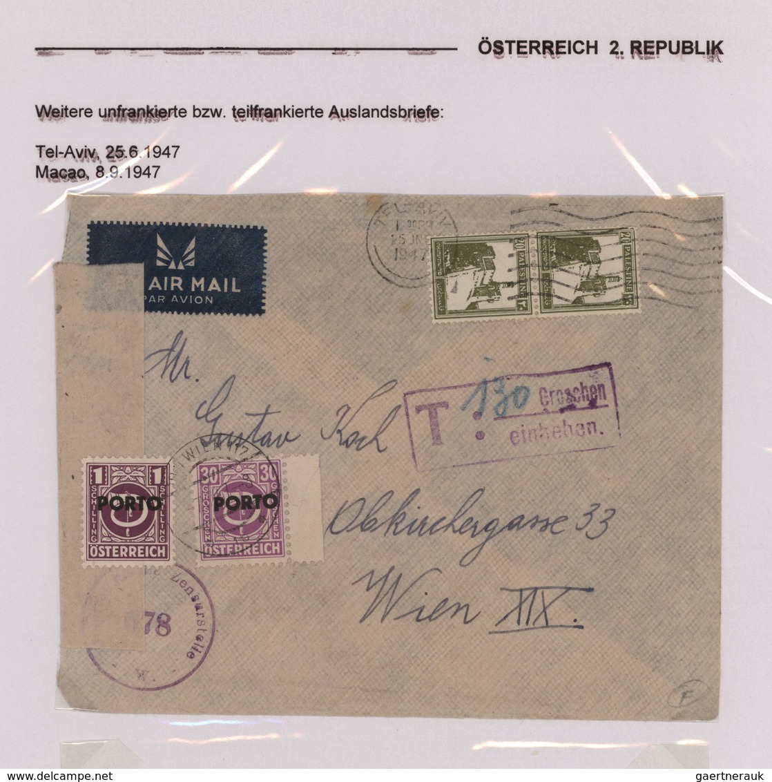 Österreich - Portomarken: 1945/1949, sehr gehaltvolle Ausstellungs-Sammlung mit ca.90 Belegen, dabei