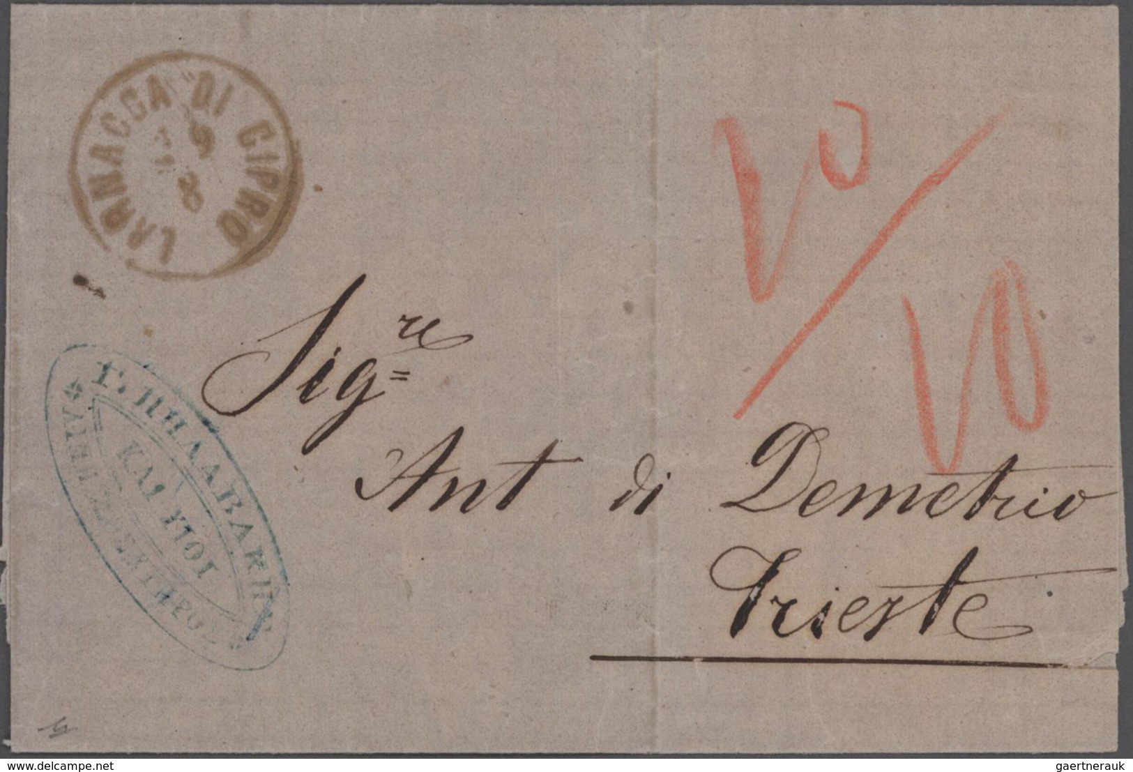 Österreichische Post In Der Levante: 1838/1912 Ca., Gehaltvoller Sammlungsbestand Mit Ca. 40 Belegen - Levante-Marken