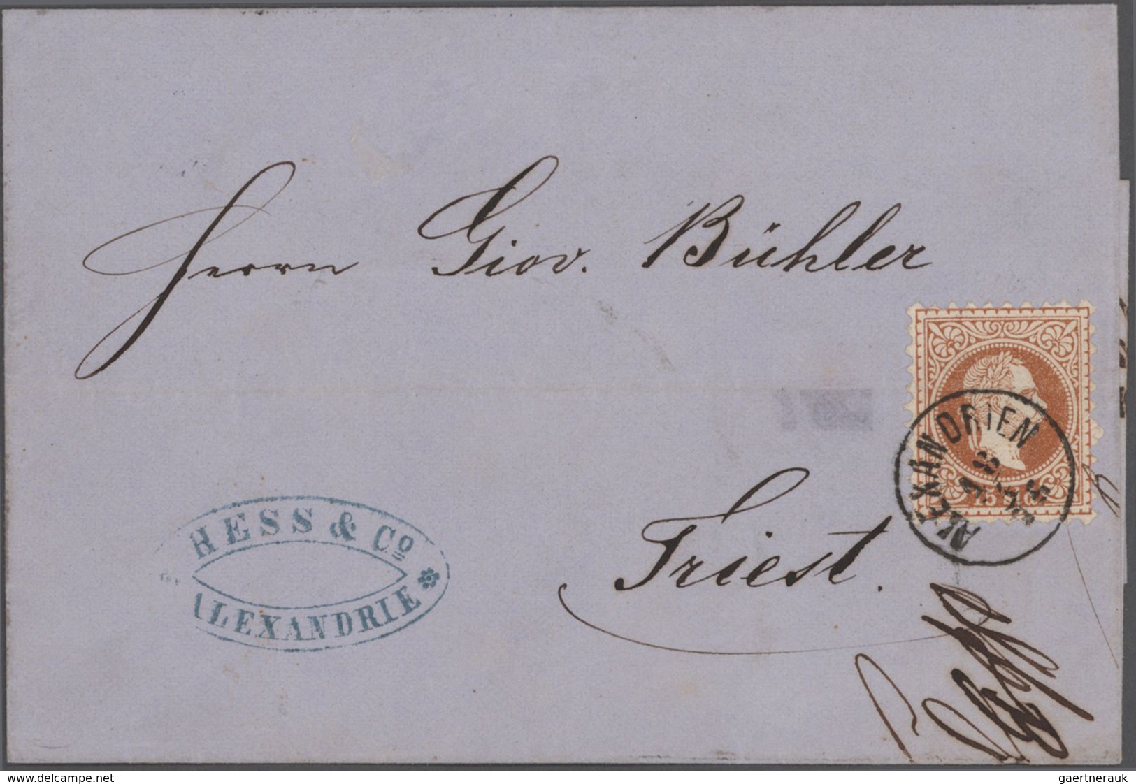 Österreichische Post in der Levante: 1838/1912 ca., gehaltvoller Sammlungsbestand mit ca. 40 Belegen