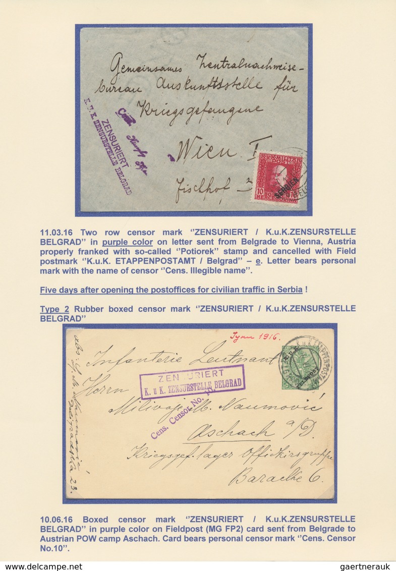 Österreich - Militärpost / Feldpost: 1915/19 Wonderful Three Volume Exhibition Collection With The M - Sonstige & Ohne Zuordnung