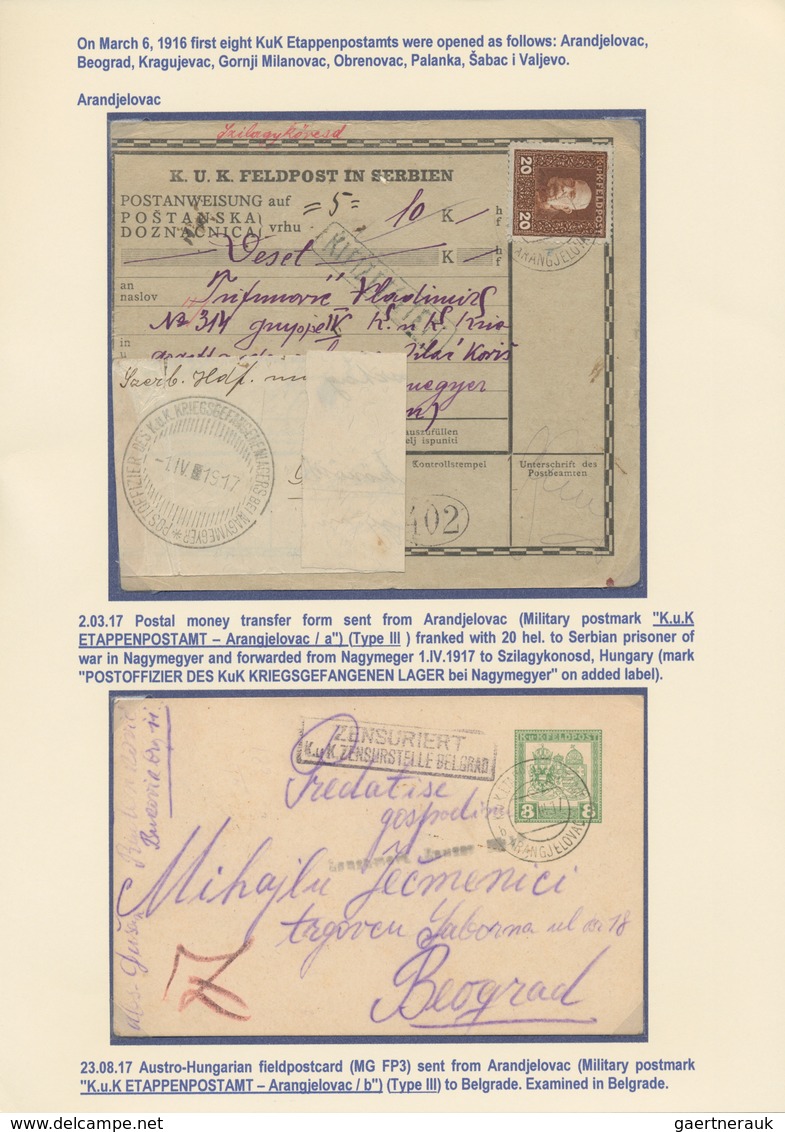 Österreich - Militärpost / Feldpost: 1915/19 wonderful three volume exhibition collection with the m