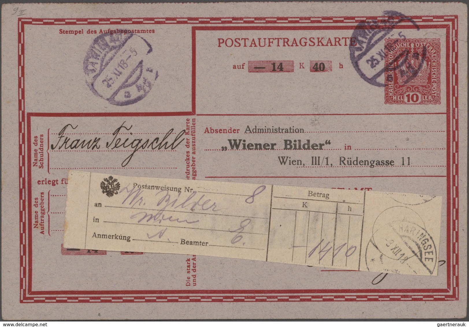 Österreich - Ganzsachen: 1872/1935 Spezialsammlung im alten großen Ganzsachenalbum mit ca. 430 ungeb