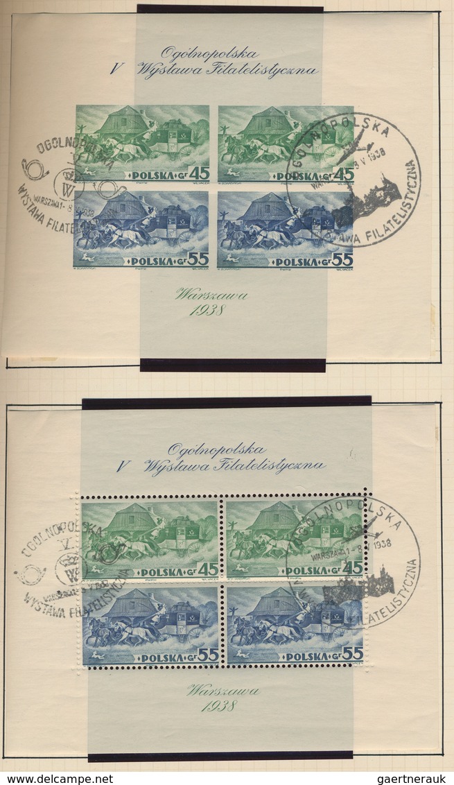 Polen: 1860/1939, Used And Mint Collection In A Binder, From A Decent Copy 1860 10kop. Blue/rose, Go - Oblitérés