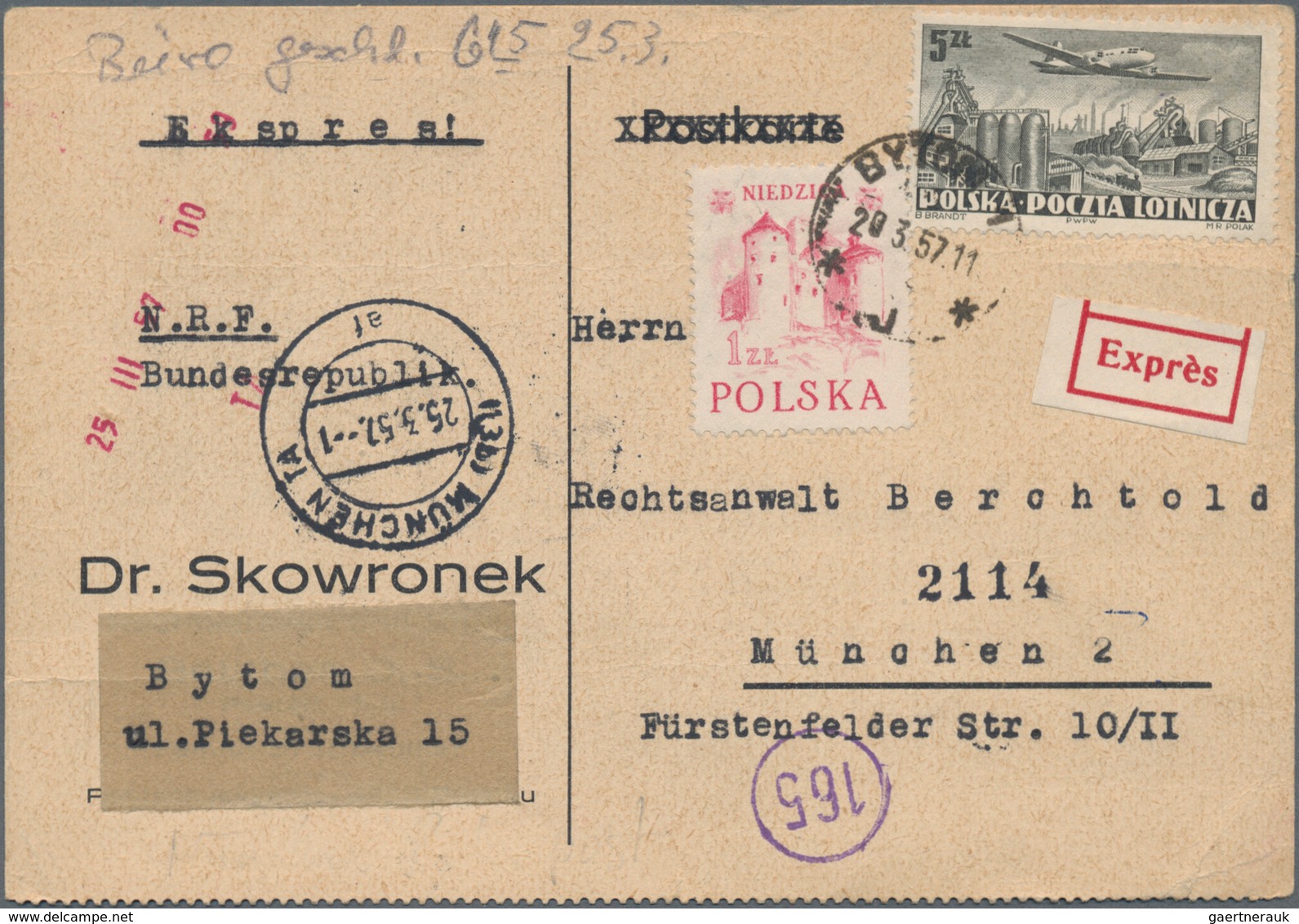 Polen: 1919/91 Holding Of Ca. 220 Letters, Postcards, Picture-postcards, And Used Postal Stationarie - Oblitérés