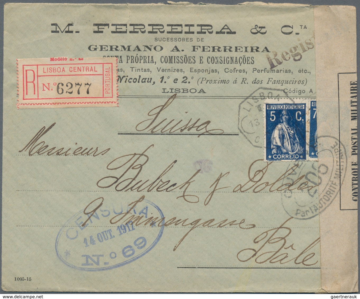 Portugal: 1877/96 Small Holding Of Ca. 130 Letters And Picture-postcards, Incl. Registered Mail, Cen - Sonstige & Ohne Zuordnung