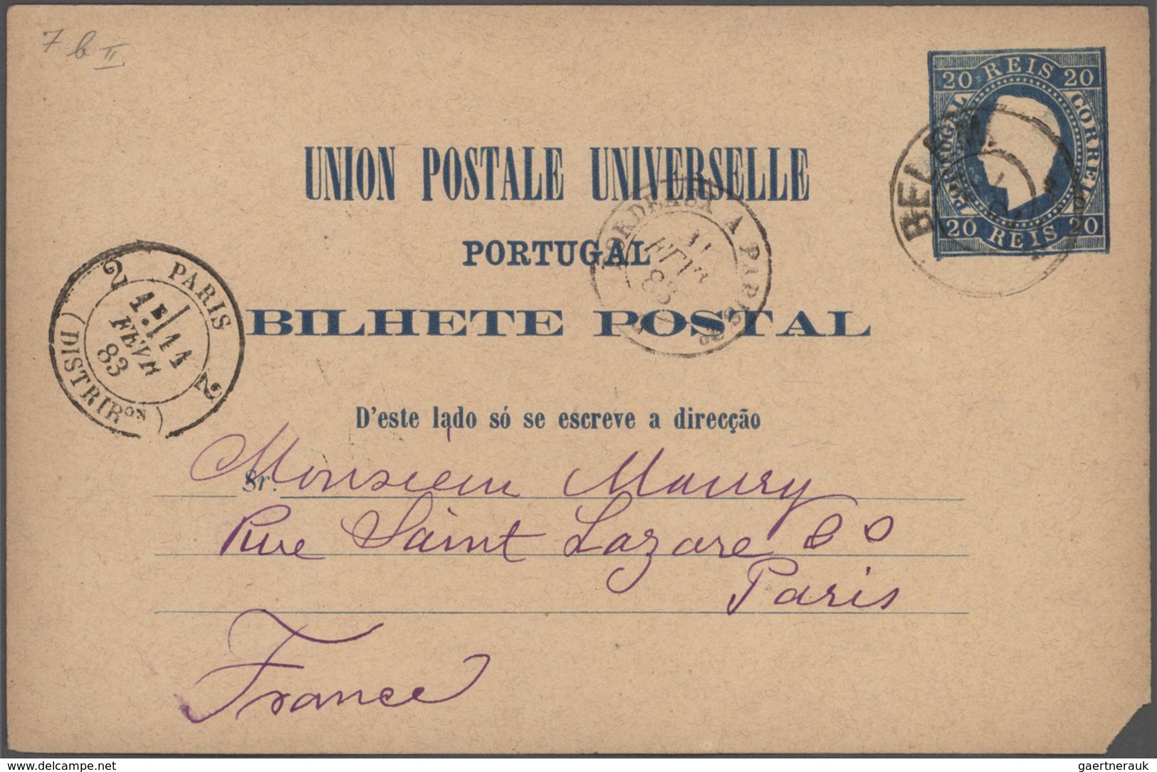 Portugal - Ganzsachen: 1878/1928 Specialized Collection In An Ancient Album With Ca. 620 Unused And - Postal Stationery