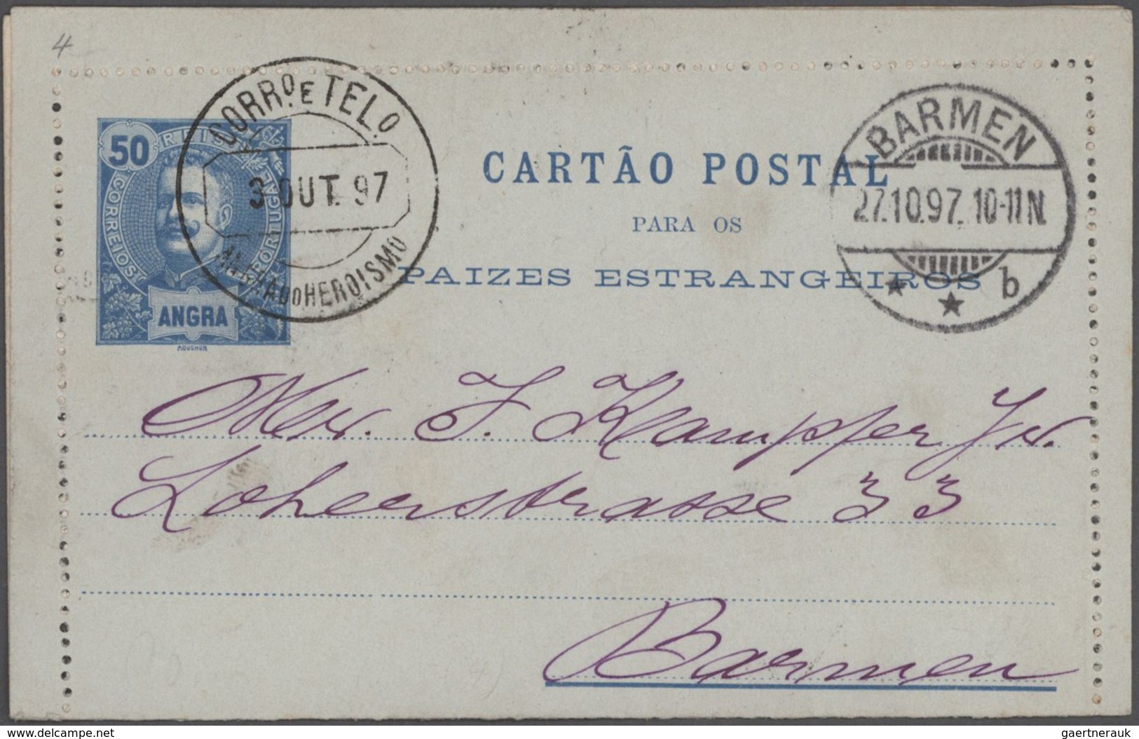 Portugal - Ganzsachen: 1878/1928 Specialized Collection In An Ancient Album With Ca. 620 Unused And - Postal Stationery