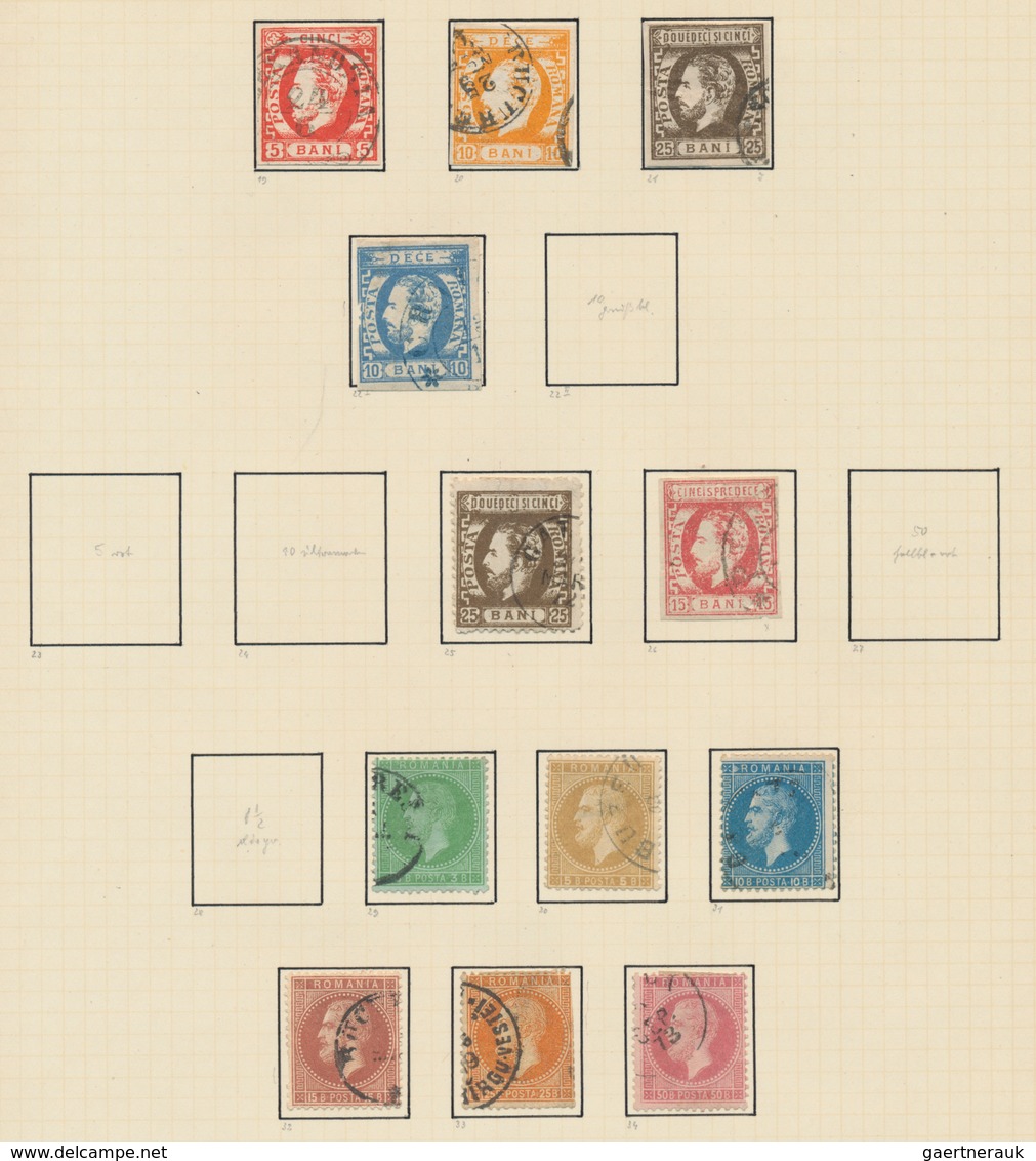 Rumänien: 1862/1938, Mint And Used Collection On Album Pages From A Nice Selection Of Early Issues C - Gebraucht