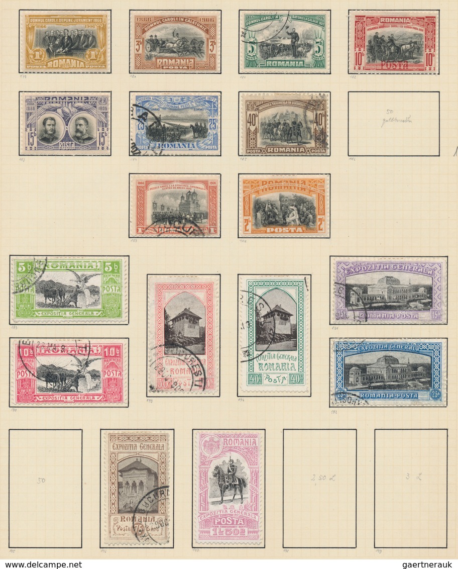 Rumänien: 1862/1938, Mint And Used Collection On Album Pages From A Nice Selection Of Early Issues C - Gebraucht