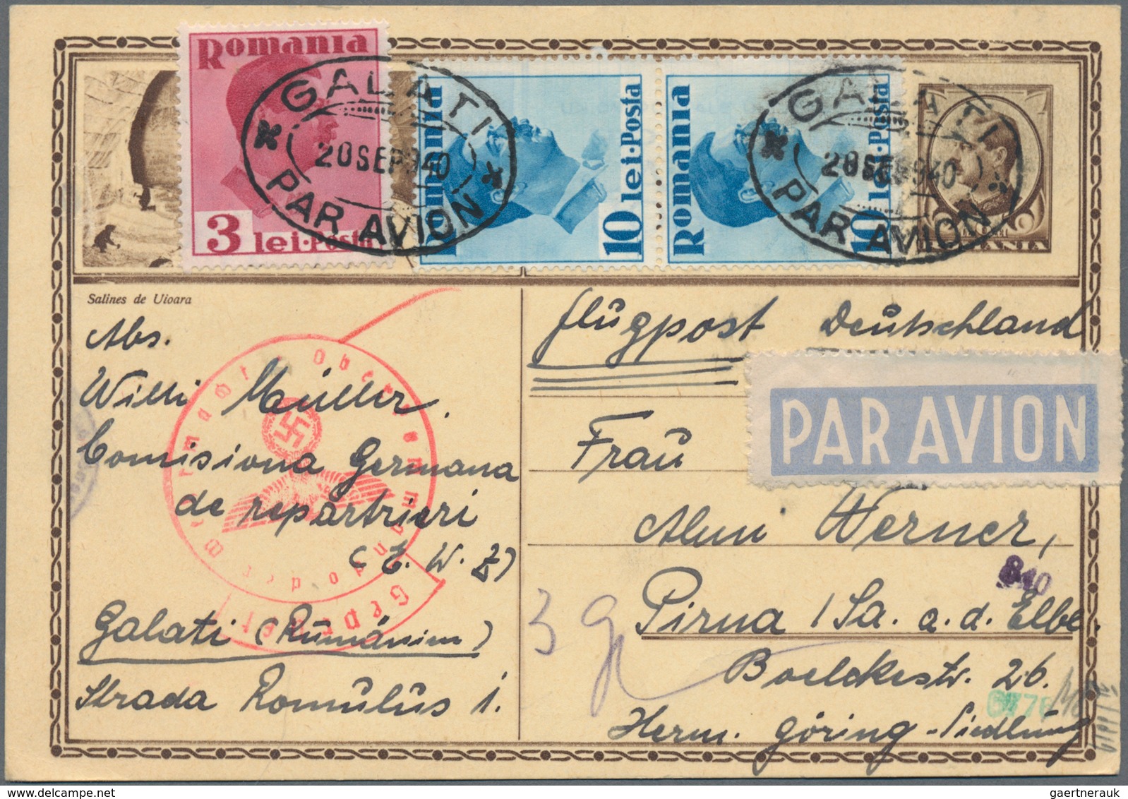 Rumänien: 1890/1975 Holding Of Ca. 110 Letters, Cards, Picture-postcards, And Used Postal Stationary - Oblitérés