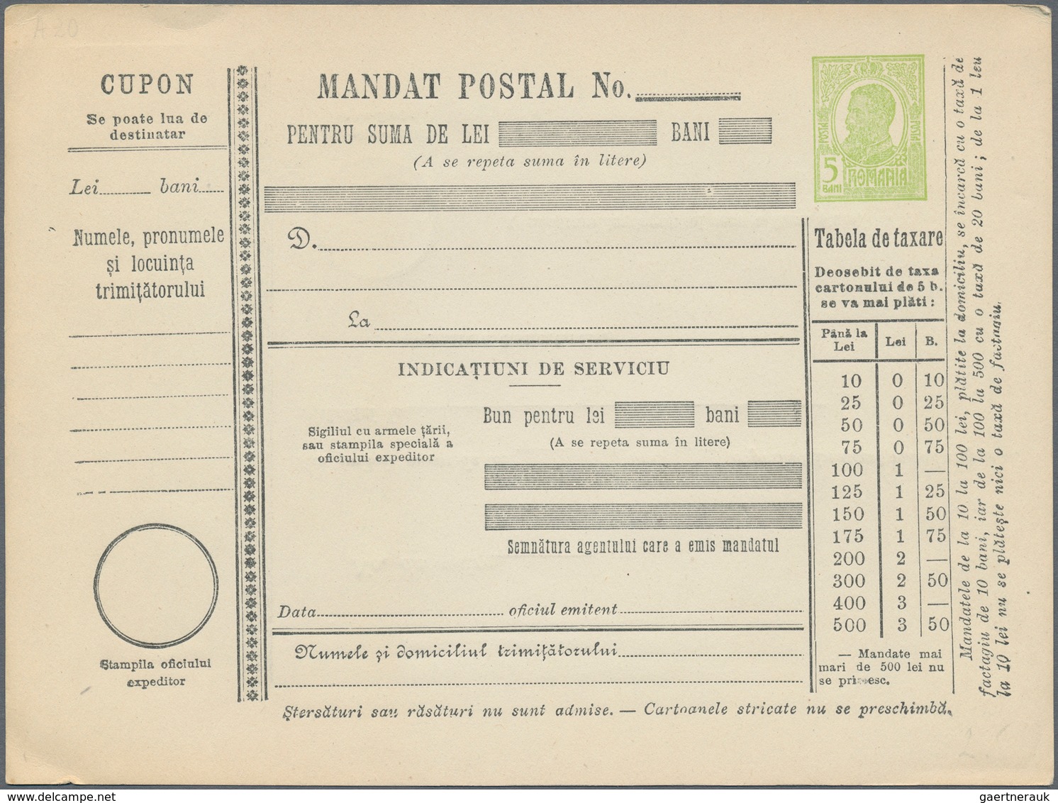 Rumänien - Ganzsachen: 1873/1950 (ca.), Holding Of About 220 Unused And Used Postal Stationery, Stat - Entiers Postaux