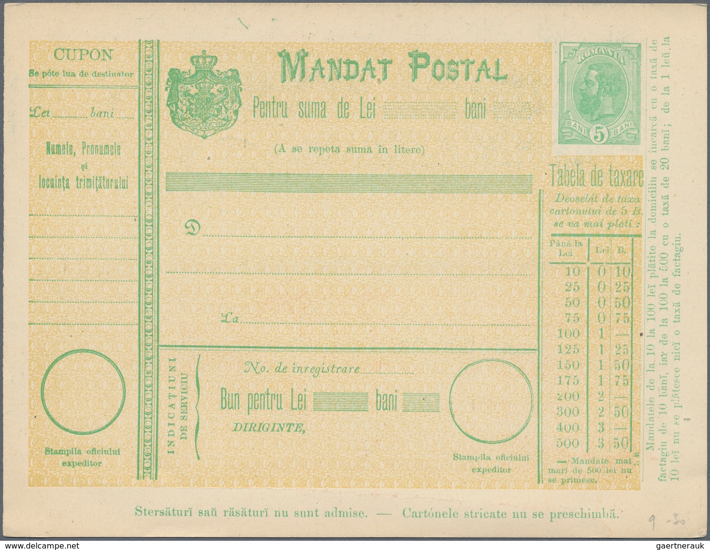 Rumänien - Ganzsachen: 1873/1950 (ca.), holding of about 220 unused and used postal stationery, stat