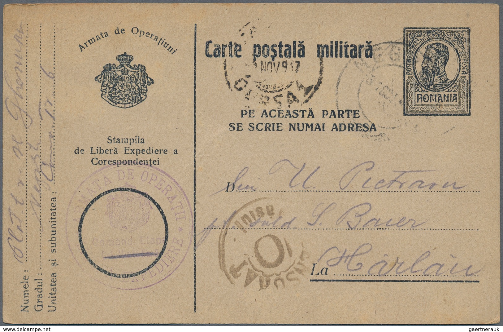 Rumänien - Ganzsachen: 1873/1950 (ca.), holding of about 220 unused and used postal stationery, stat