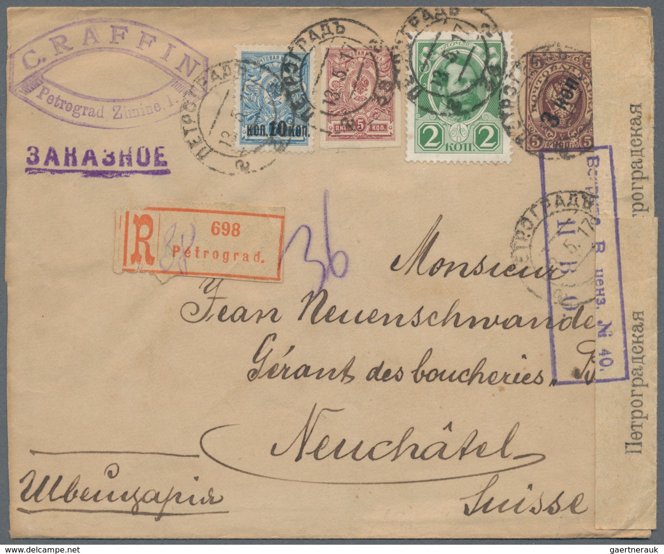 Russland: 1863/1924, Holding Of Ca. 120 Letters, Some Parcel Cards, Postcards (incl. By Registered M - Gebraucht