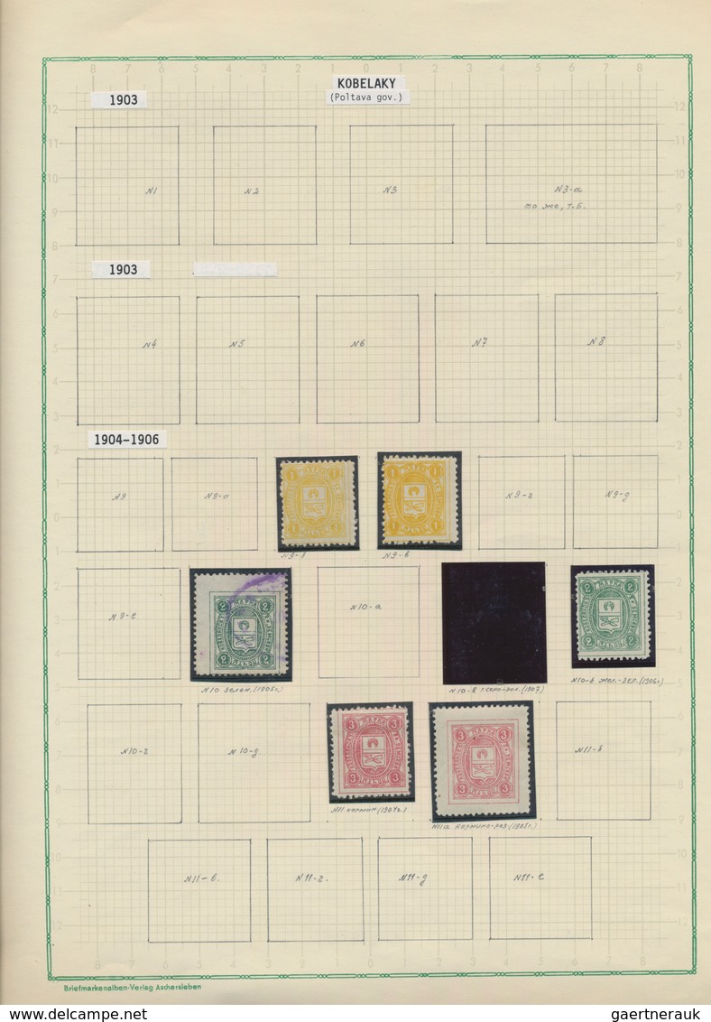 Russland - Semstwo (Zemstvo): 1872/1915 wonderful collection of Semstwo editions alphabetically sort