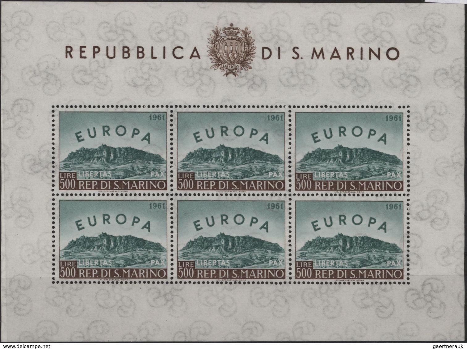 San Marino: 1961, Europa, 42 Miniature Sheets Mint Never Hinged, Some May Have Small Imperfections L - Neufs