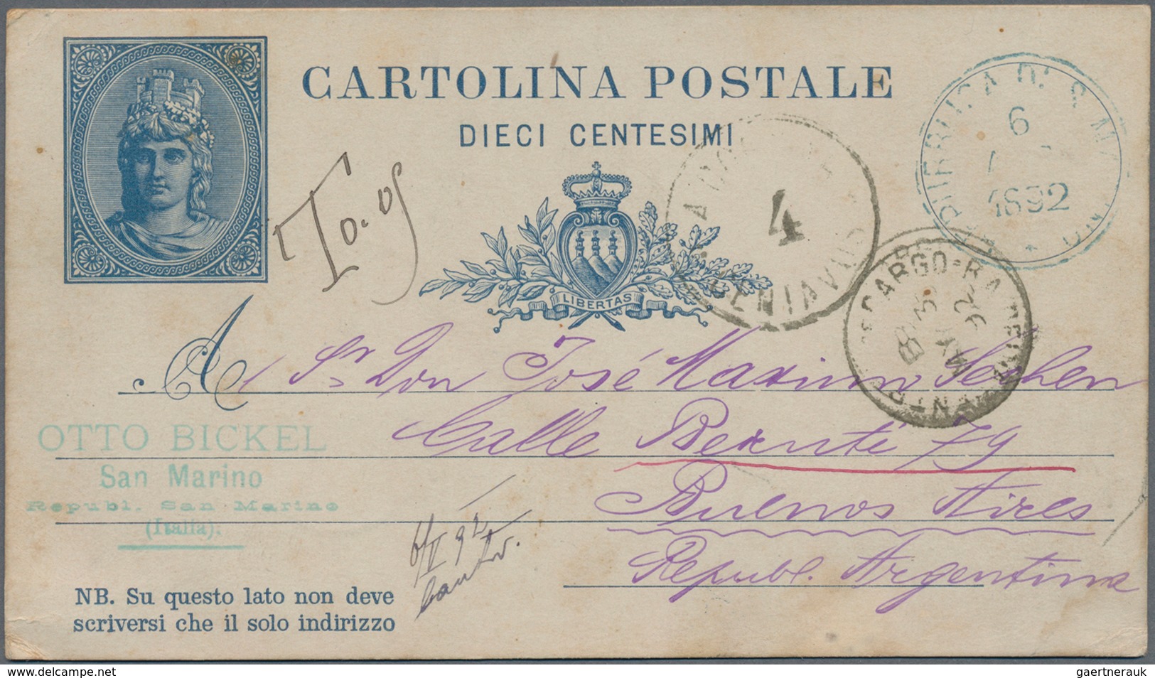 San Marino - Ganzsachen: 1882/1982 Accumulation Of Ca. 1.150 Unused Postal Stationeries, Incl. Posta - Entiers Postaux