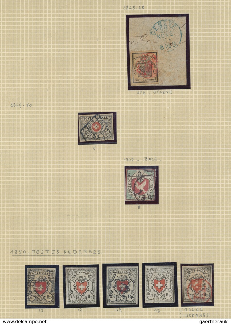 Schweiz: 1850/1950 (ca.), Gestempelte Und Ungebrauchte Sammlung In Zwei Alben Mit Schwerpunkt Auf De - Collections