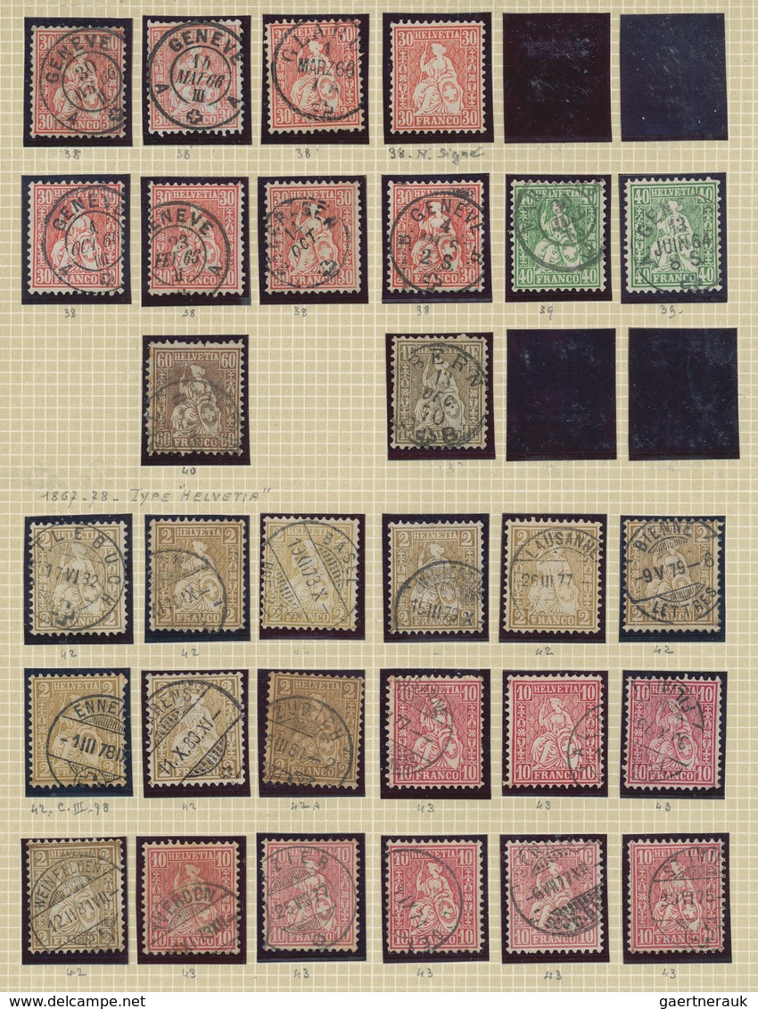 Schweiz: 1850/1950 (ca.), gestempelte und ungebrauchte Sammlung in zwei Alben mit Schwerpunkt auf de