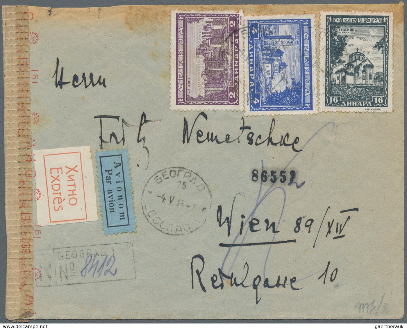 Serbien: 1865/1944 interessante Partie meist besserer Stücke, dabei Briefe, Ganzsachen, Einheiten un