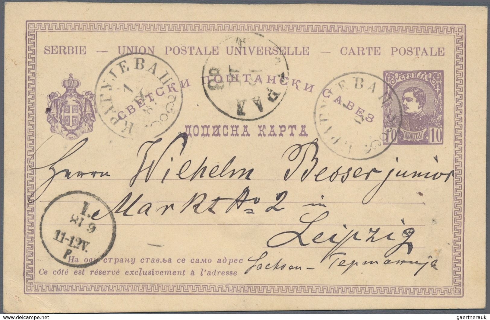 Serbien: 1883/1918, Small Holding Of Ca. 60 Mint And Used Postal Stationary, Incl. Some Letters, One - Serbie