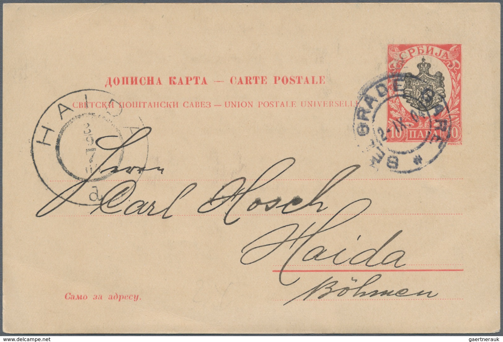 Serbien: 1883/1918, Small Holding Of Ca. 60 Mint And Used Postal Stationary, Incl. Some Letters, One - Serbie