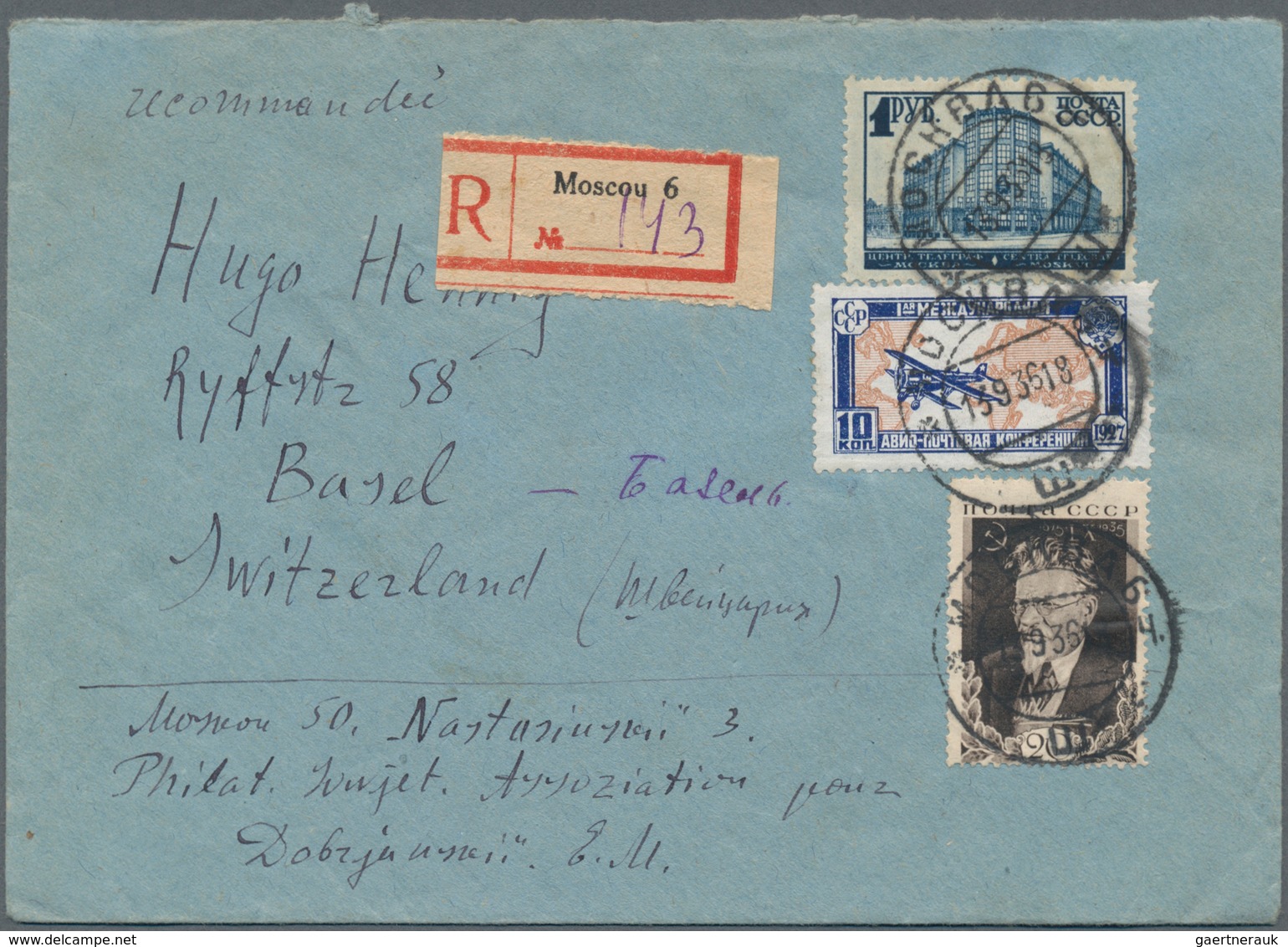 Sowjetunion: 1925/91, Holding Of Ca. 150 Letters, Cards, Picture-postcards, Money Orders And Used Po - Brieven En Documenten