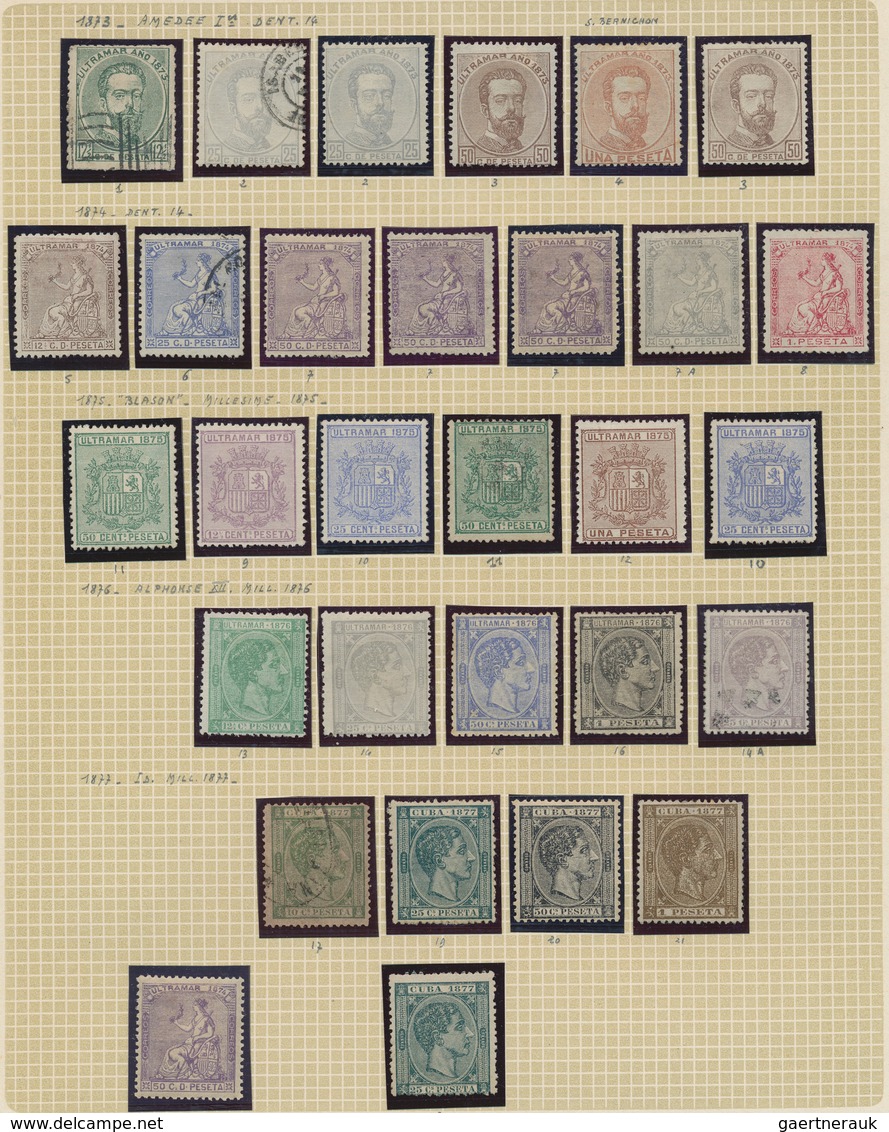 Spanien: 1850/1930 (ca.), Spain And Colonies, Used And Mint Collection In Two Albums, From A Good Se - Oblitérés