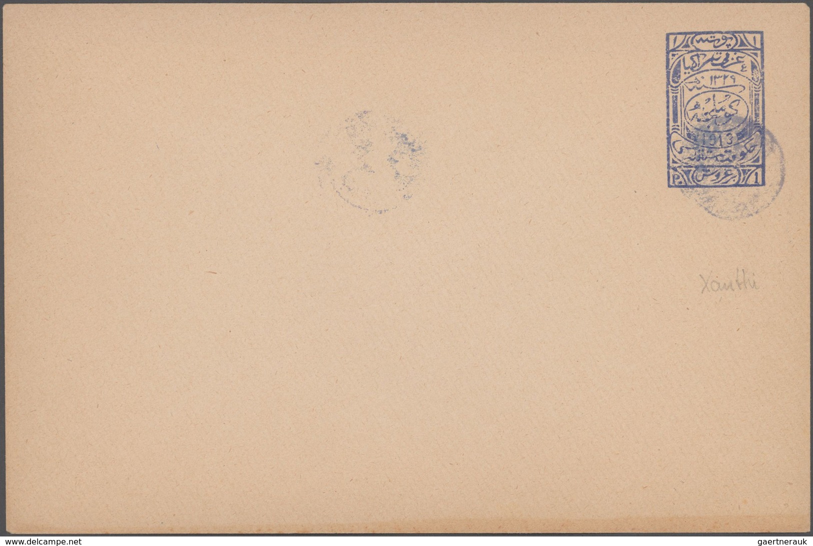 Thrakien - Ganzsachen: 1913, Three Stationaries: 2 P. To Galata With Arrival Stamp (crack At The Bot - Thrace