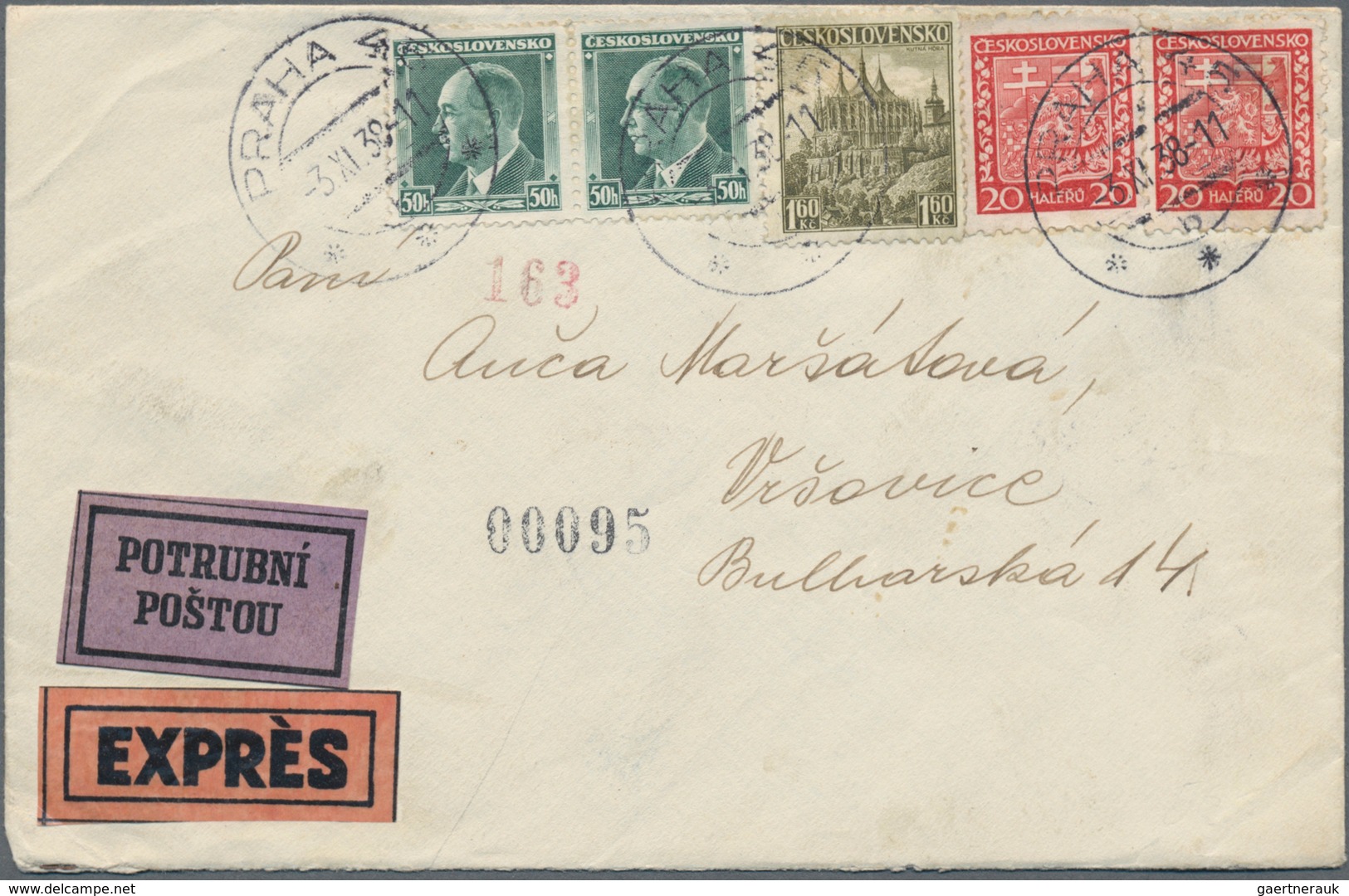 Tschechoslowakei: 1919/86, holding of ca. 150 letters, cards, picture postcards, a franked consignme