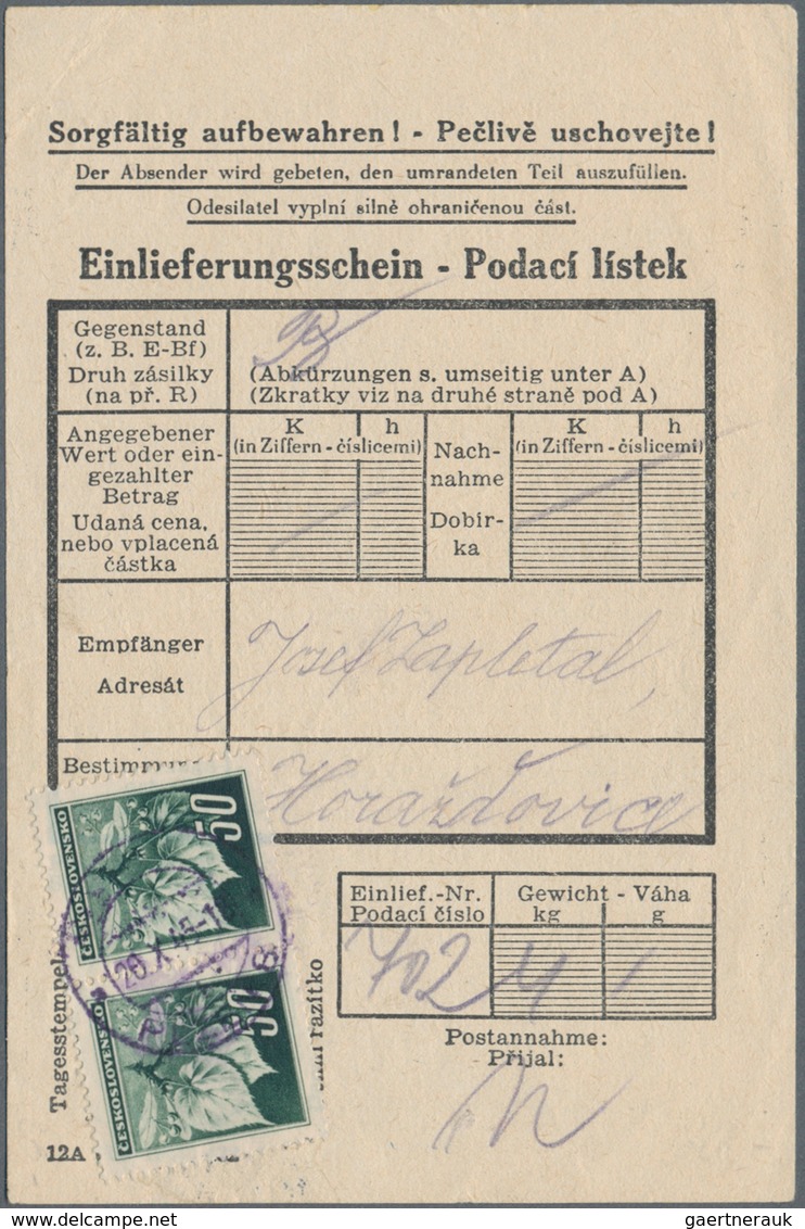 Tschechoslowakei: 1919/86, holding of ca. 150 letters, cards, picture postcards, a franked consignme