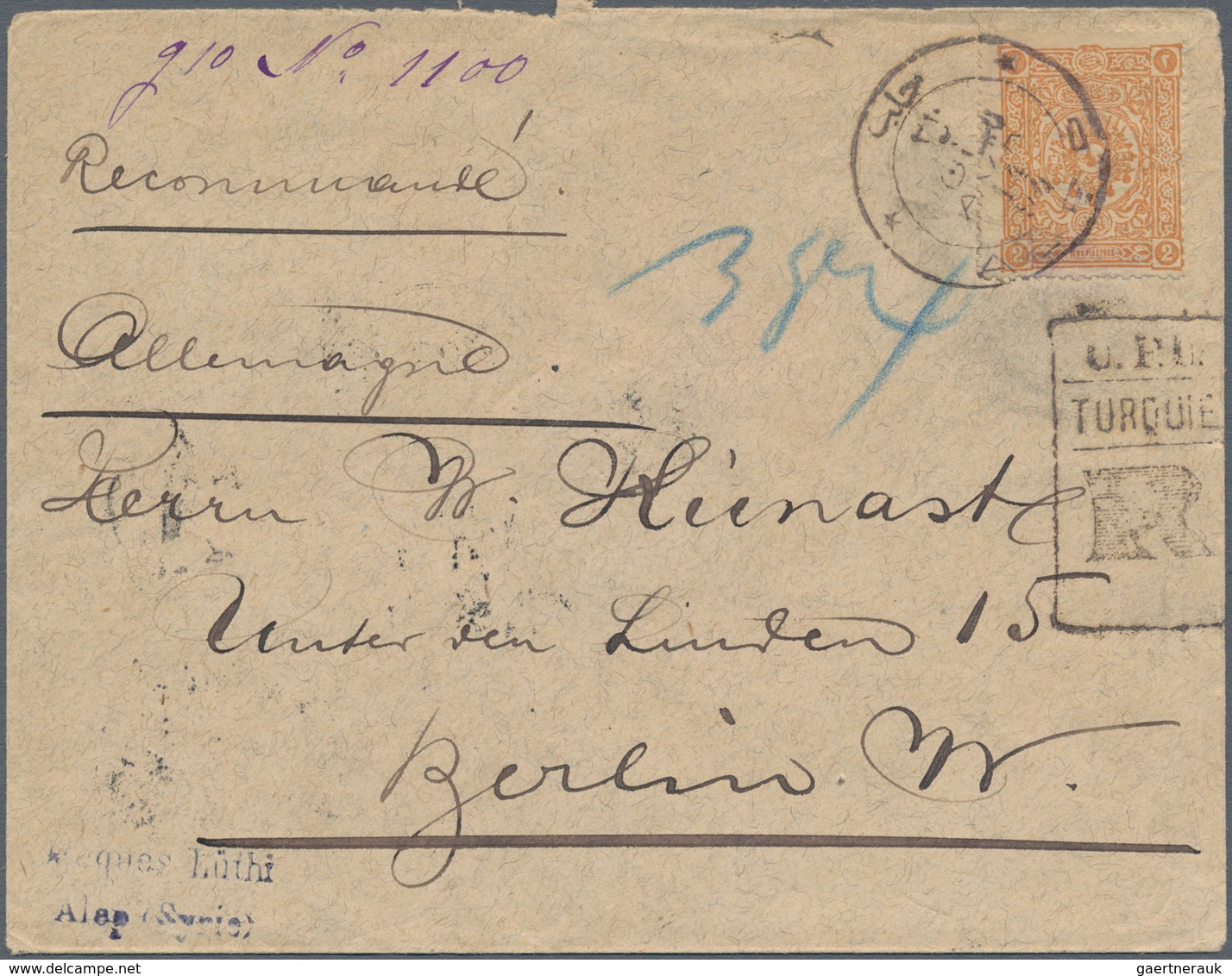 Türkei: 1900/1935 (ca.), over 200 envelopes, folded letters and postal stationeries, with a large pa