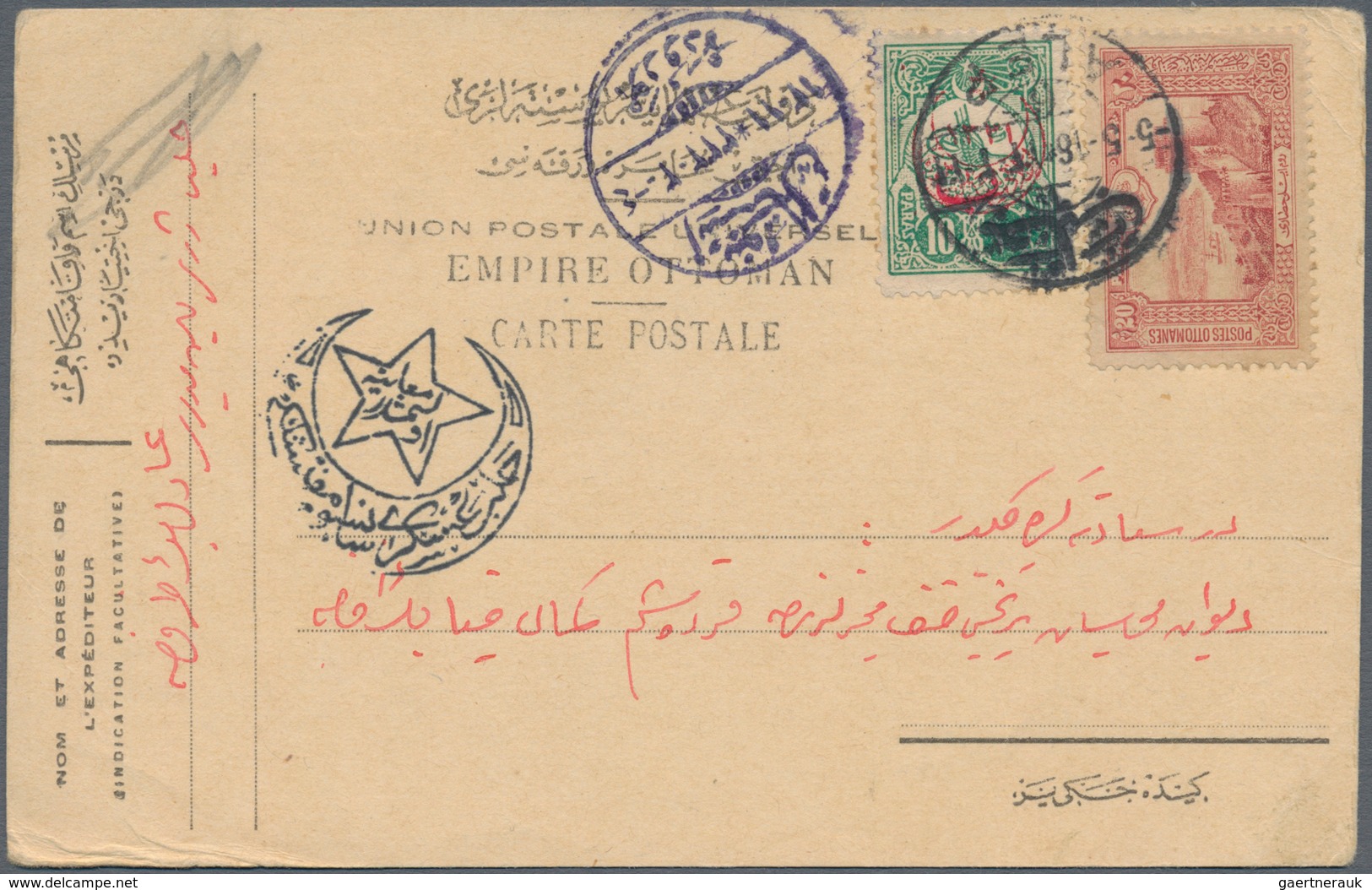 Türkei: 1900/1940 (ca.), 75 envelopes and postal stationeries, many of them used in today's Syria, w