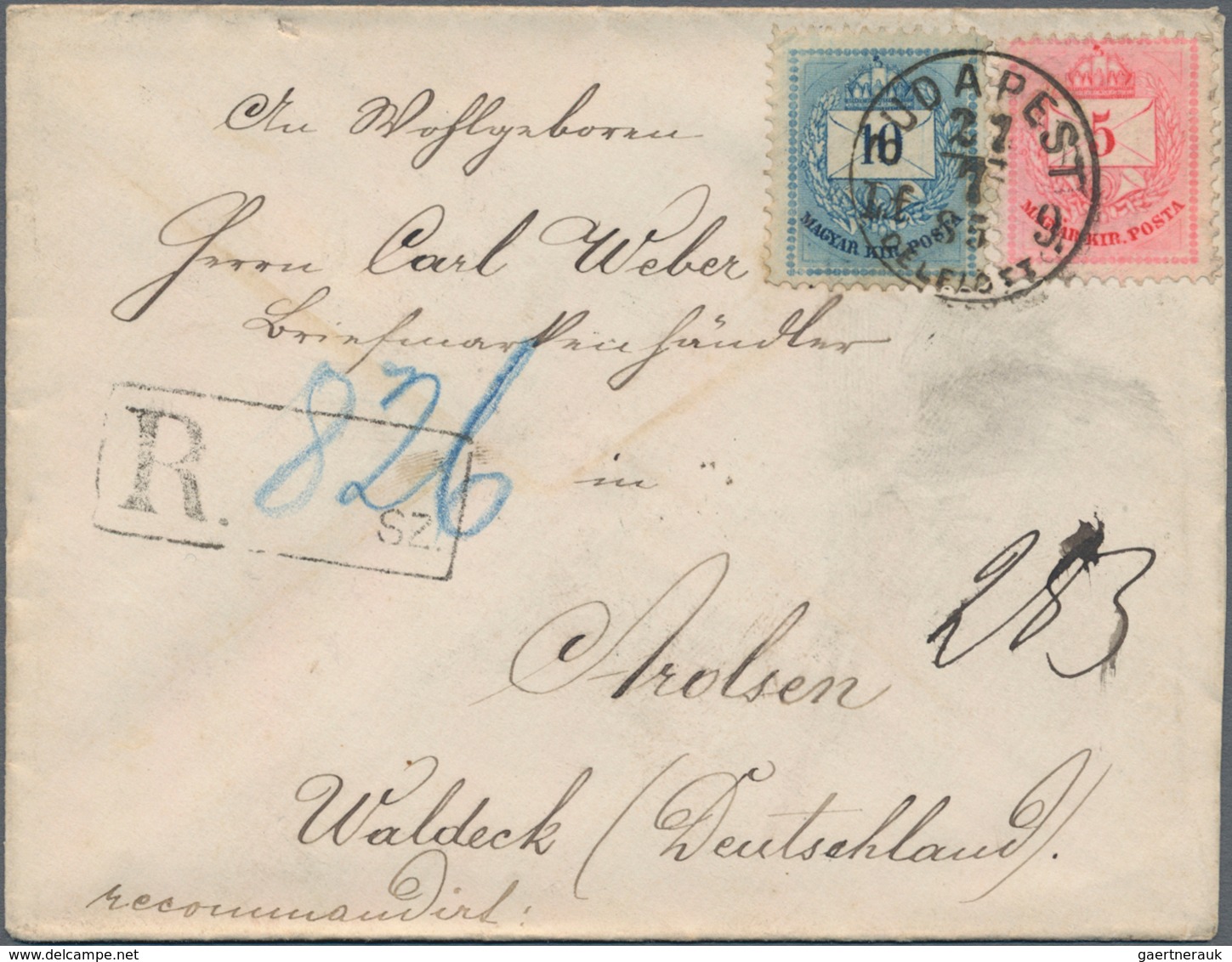 Ungarn: 1885/65, holding of ca. 60 letters, cards, picture postcards, parcel cards and used postal s