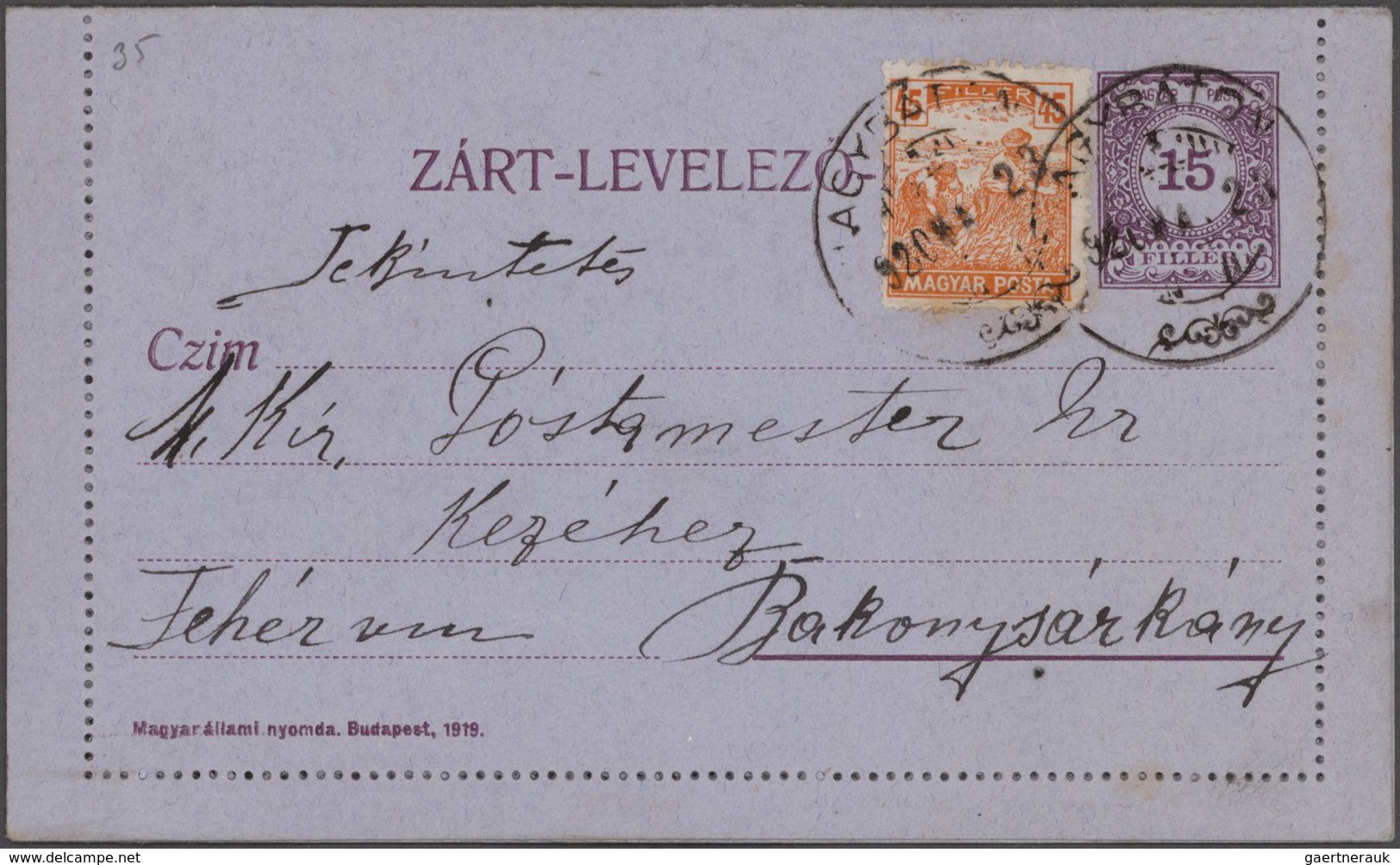 Ungarn - Ganzsachen: 1869/1926 Specialized Collection In An Ancient Album With Ca. 350 Unused And Us - Ganzsachen