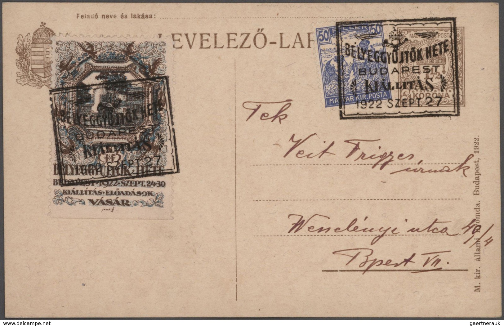 Ungarn - Ganzsachen: 1869/1926 Specialized Collection In An Ancient Album With Ca. 350 Unused And Us - Postal Stationery