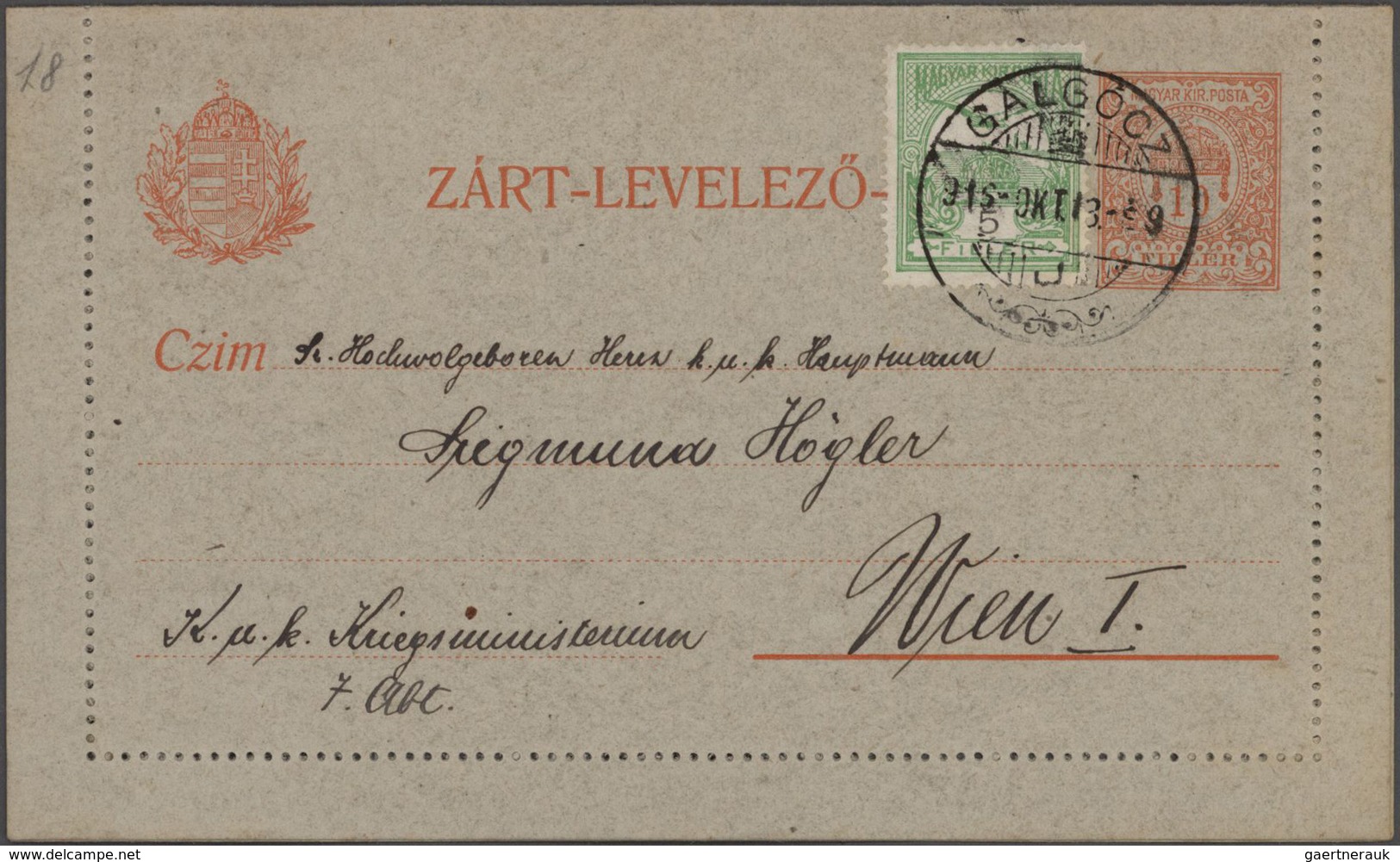 Ungarn - Ganzsachen: 1869/1926 Specialized Collection In An Ancient Album With Ca. 350 Unused And Us - Postal Stationery