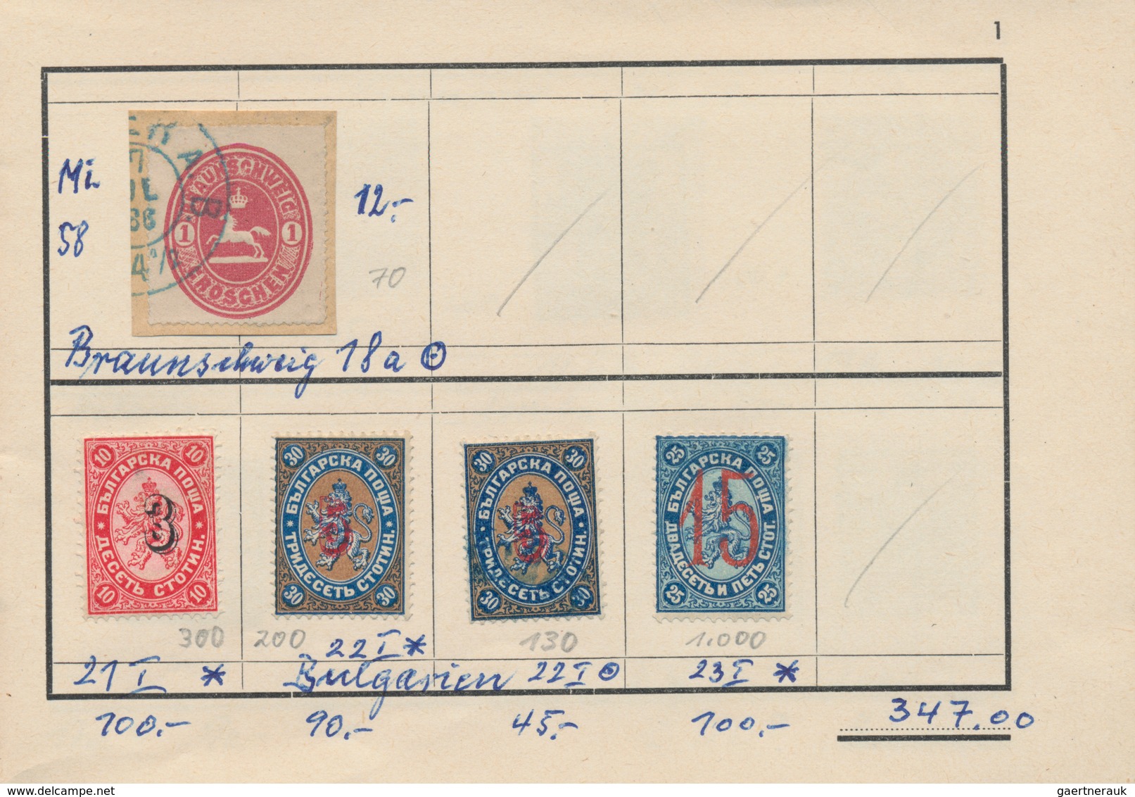 Europa: 1850/1884, Approval Book Comprising 38 Stamps, E.g. Austria, Hungary, Bulgaria, Portugal, It - Sonstige - Europa