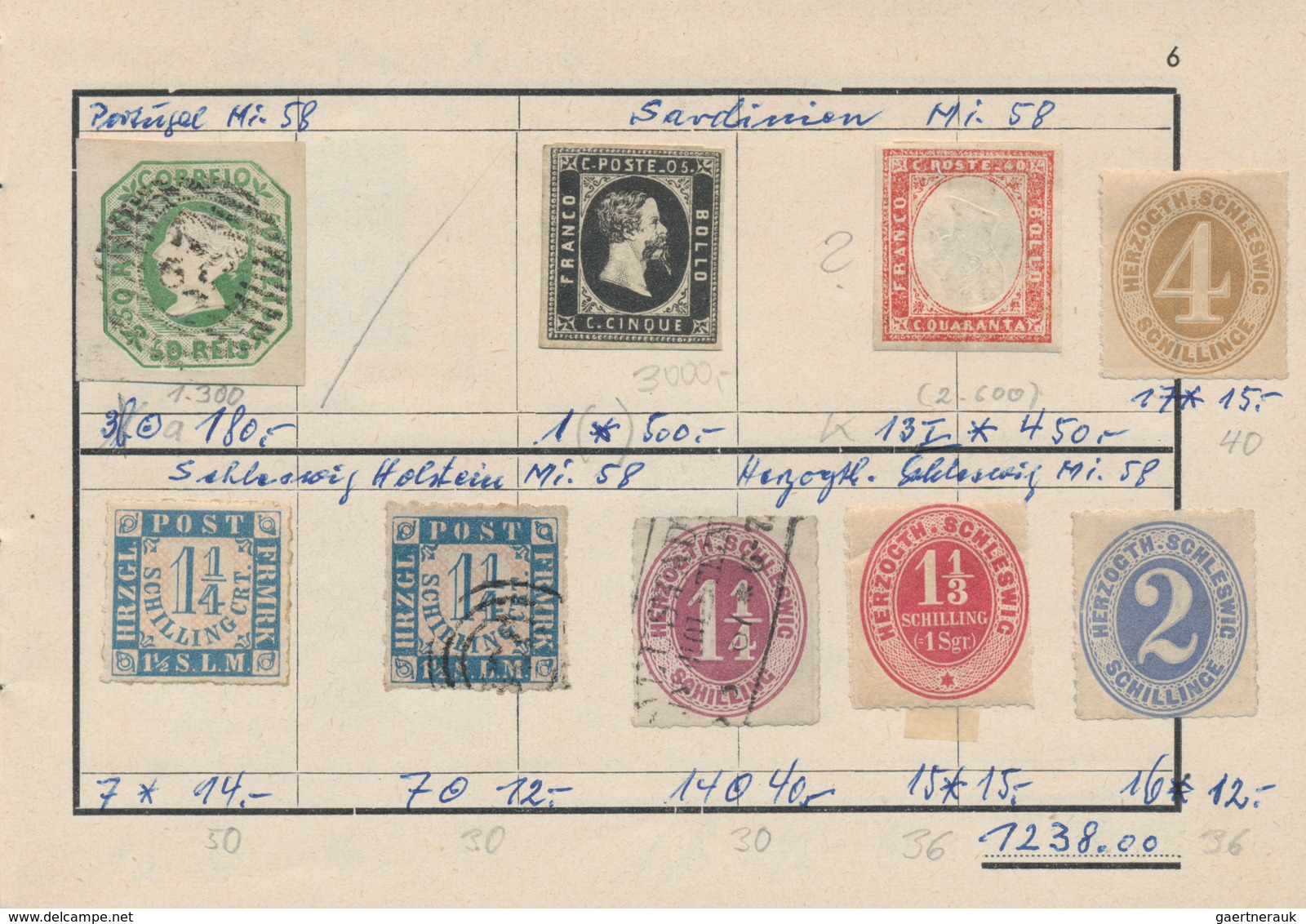 Europa: 1850/1884, Approval Book Comprising 38 Stamps, E.g. Austria, Hungary, Bulgaria, Portugal, It - Autres - Europe