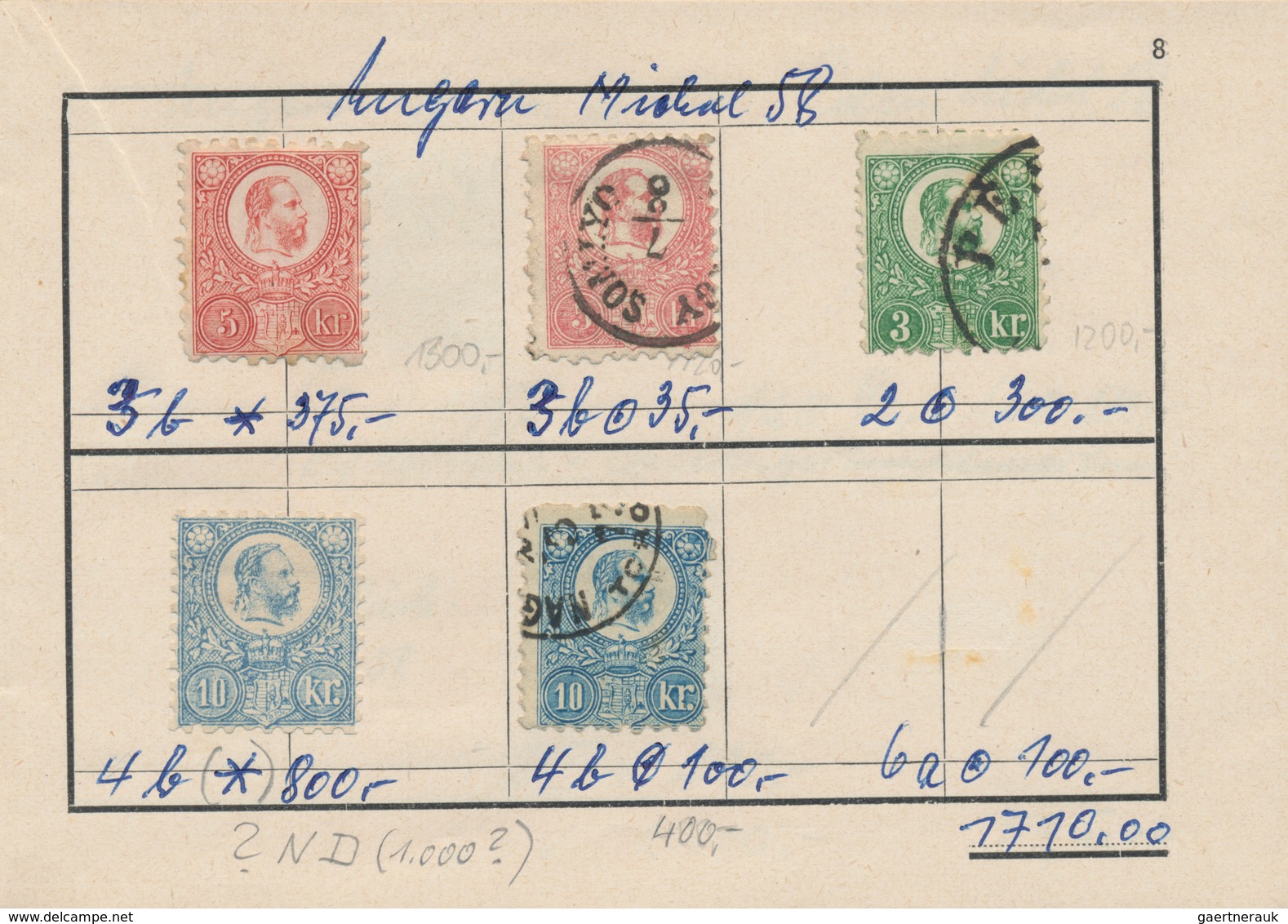 Europa: 1850/1884, Approval Book Comprising 38 Stamps, E.g. Austria, Hungary, Bulgaria, Portugal, It - Autres - Europe