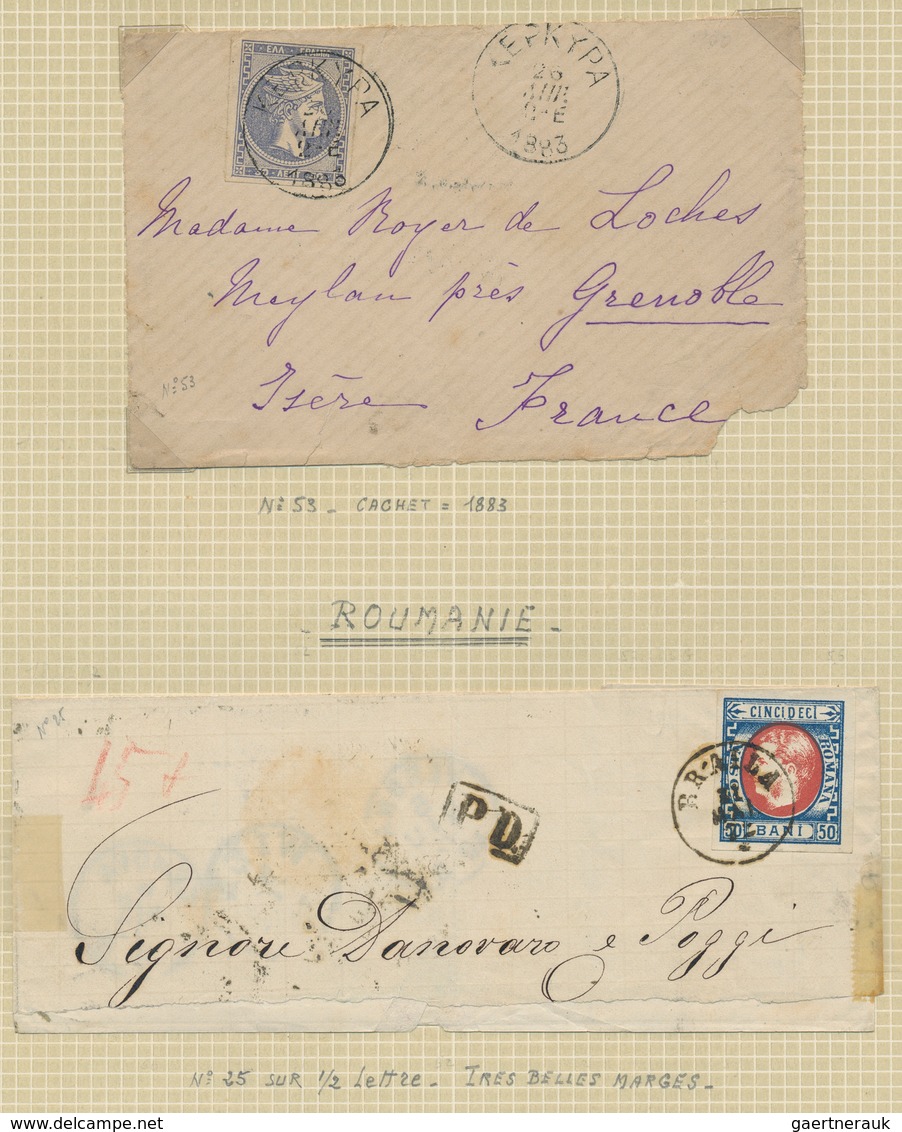 Europa: 1860/1960 (ca.), lot of apprx. 58 covers/cards/fragments, varied condition, comprising Austr