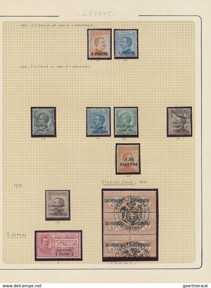 Europa - Süd: 1860/1950 (ca.), balance in three albums, comprising nice section Italy/area, Turkey f