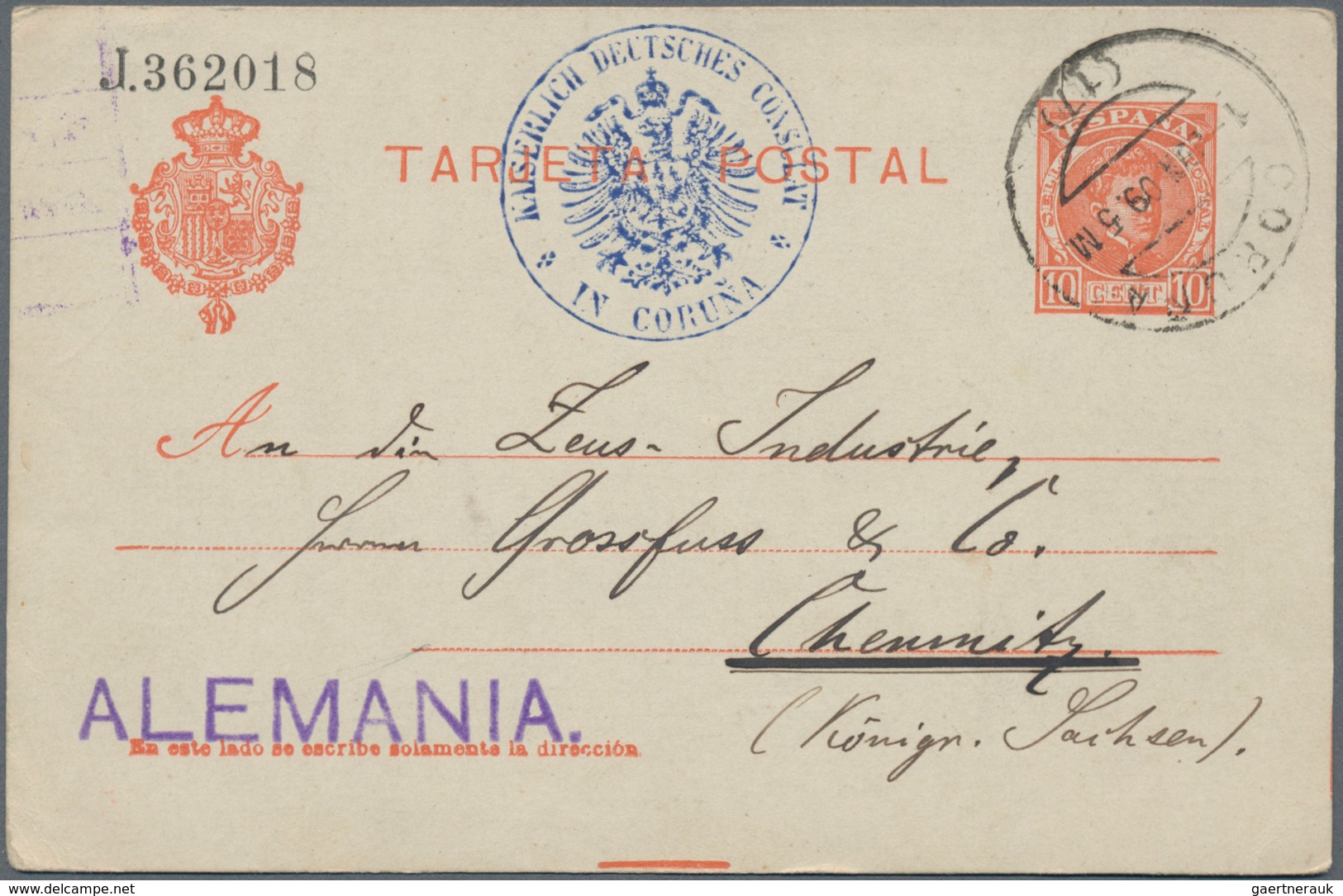 Deutschland: 1909 - 1951, 13 Briefe Von Meist Deutschen Konsulaten In Lugano, Piräus, Coruna, Stockh - Collezioni