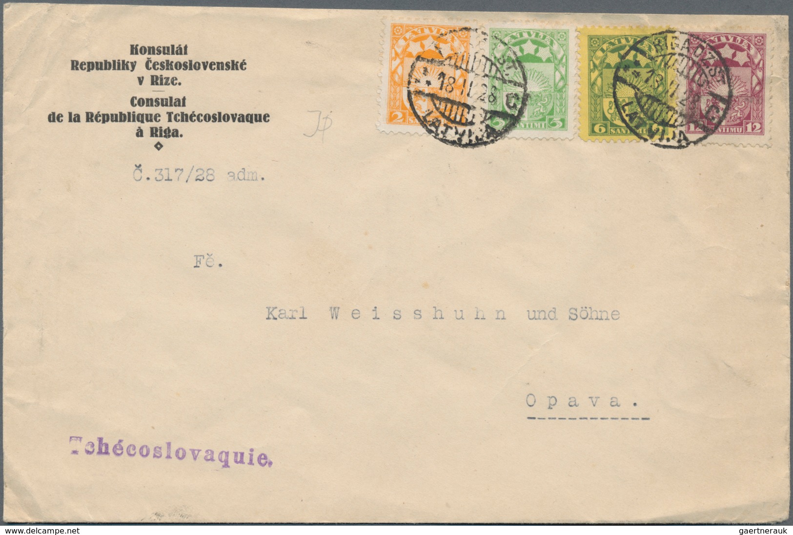 Deutschland: 1909 - 1951, 13 Briefe Von Meist Deutschen Konsulaten In Lugano, Piräus, Coruna, Stockh - Sammlungen