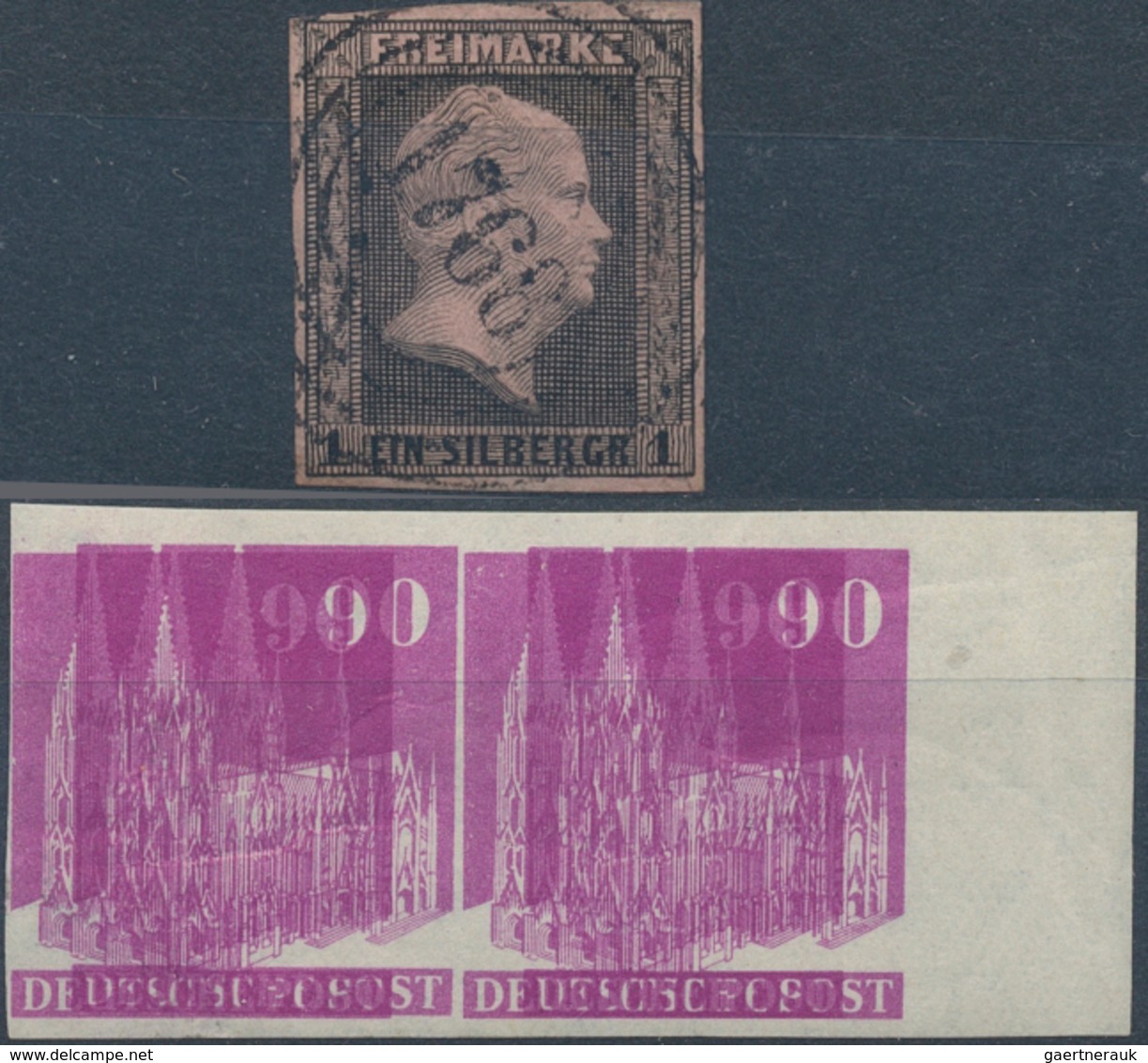 Deutschland: 1850/1950 (ca.), Kleines Steckkartenlot Mit U.a. Stadtpost, Sodann Meist Bizone Band/Ne - Sammlungen